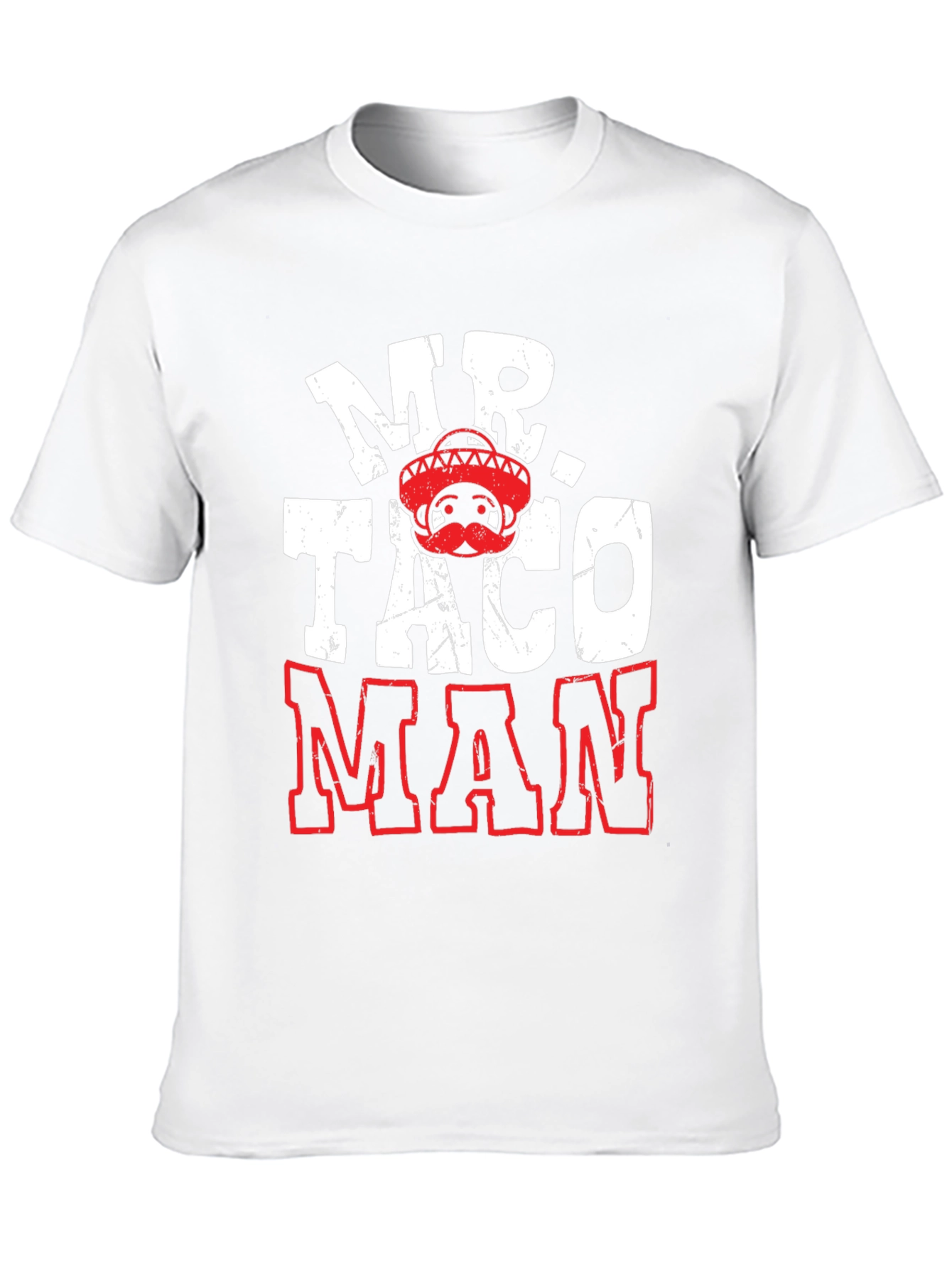 Black Mr. Taco Man Novelty Graphic T-Shirt view 10