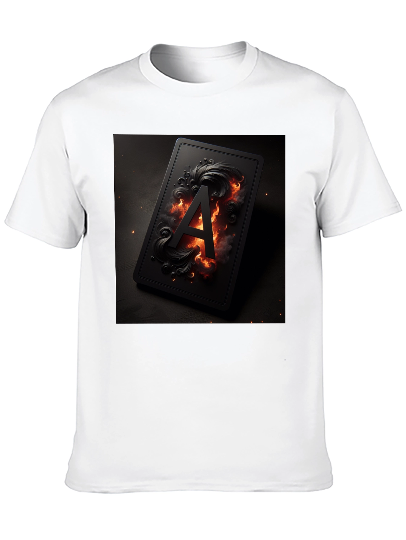 Black Ace of Spades Graphic Black T-Shirt view 10