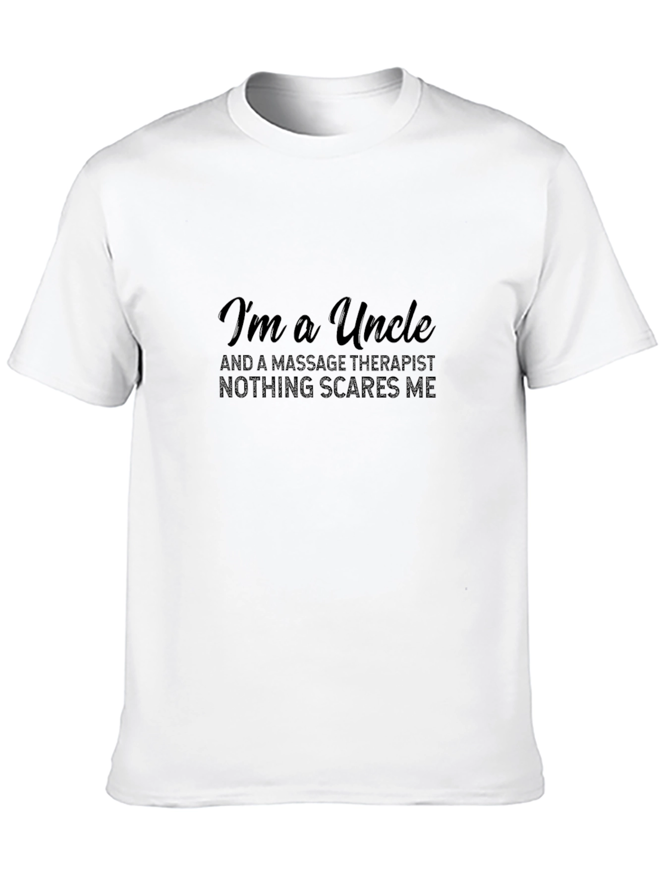 Black I'm A Uncle Massage Therapist Black T-Shirt view 10