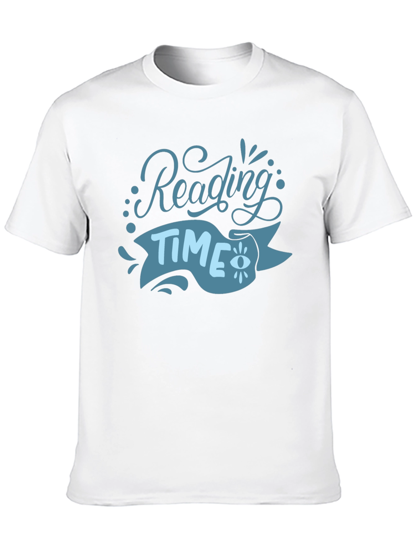 Black Reading Time Graphic Tee - Black Cotton T-Shirt view 10