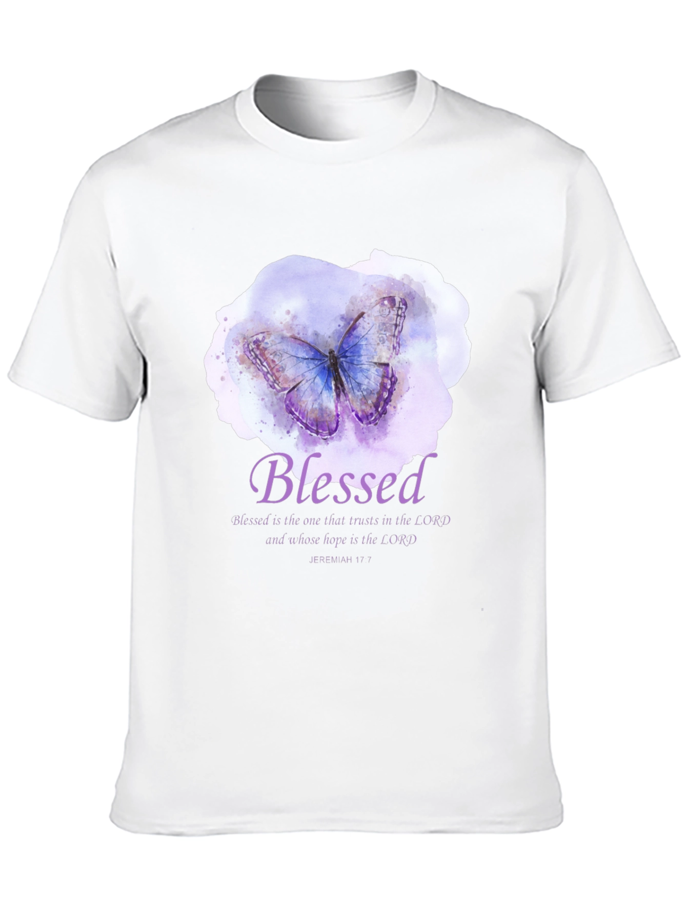 Blessed Butterfly T-Shirt - Jeremiah 17:7 Christian Tee - 10