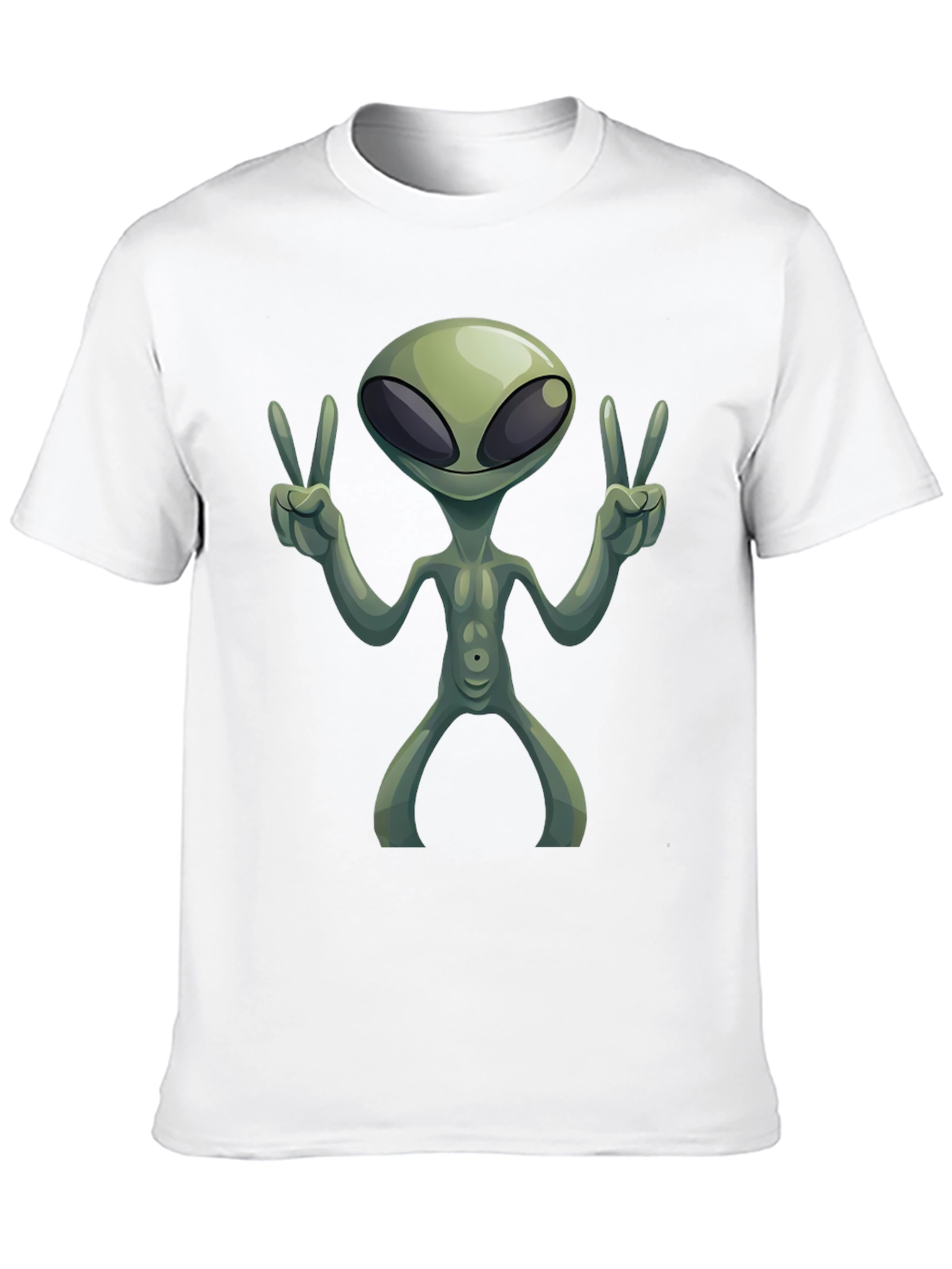 Black Alien Peace Sign T-Shirt view 10