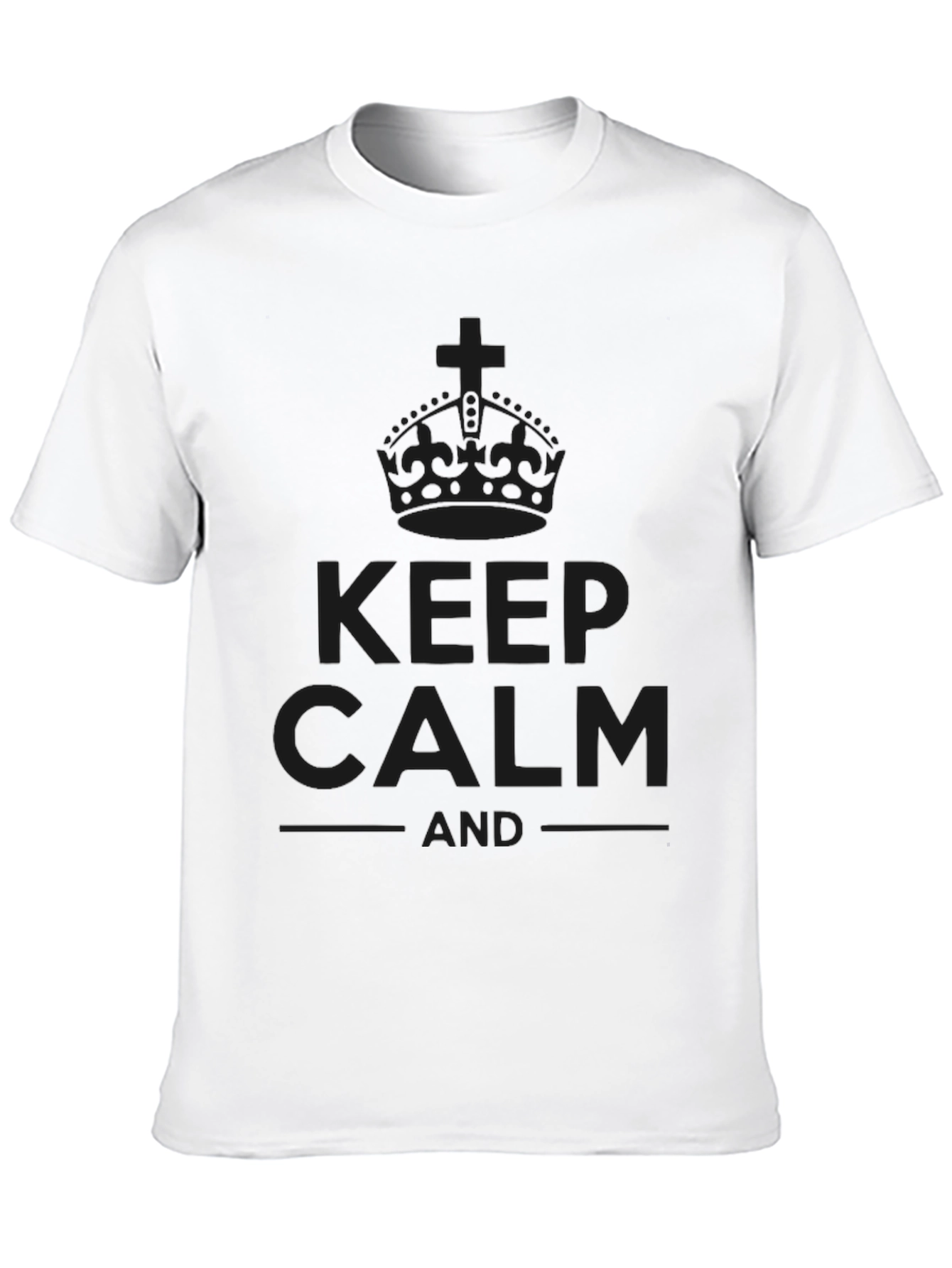 Black Keep Calm Graphic Black Tee view 10