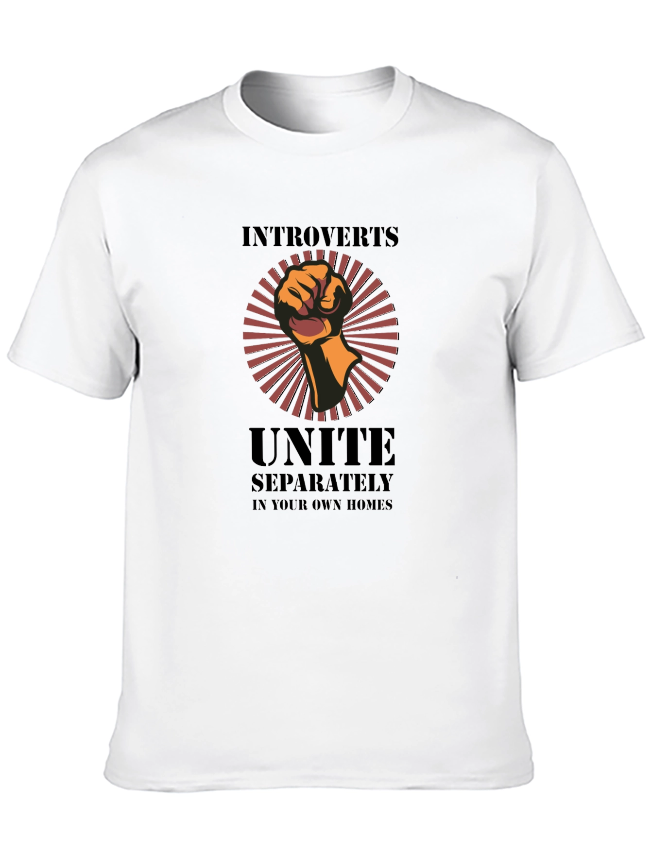 Black Introverts Unite T-Shirt - Separately! view 10