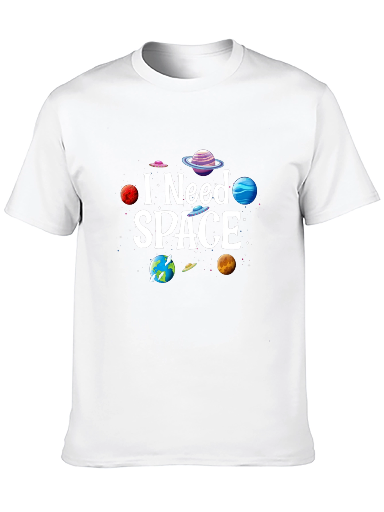 Black I Need Space Graphic Tee - Black Cotton Blend view 10