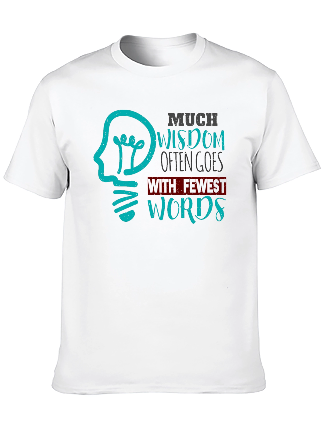 Black Much Wisdom Graphic Tee - Black Cotton T-Shirt view 10