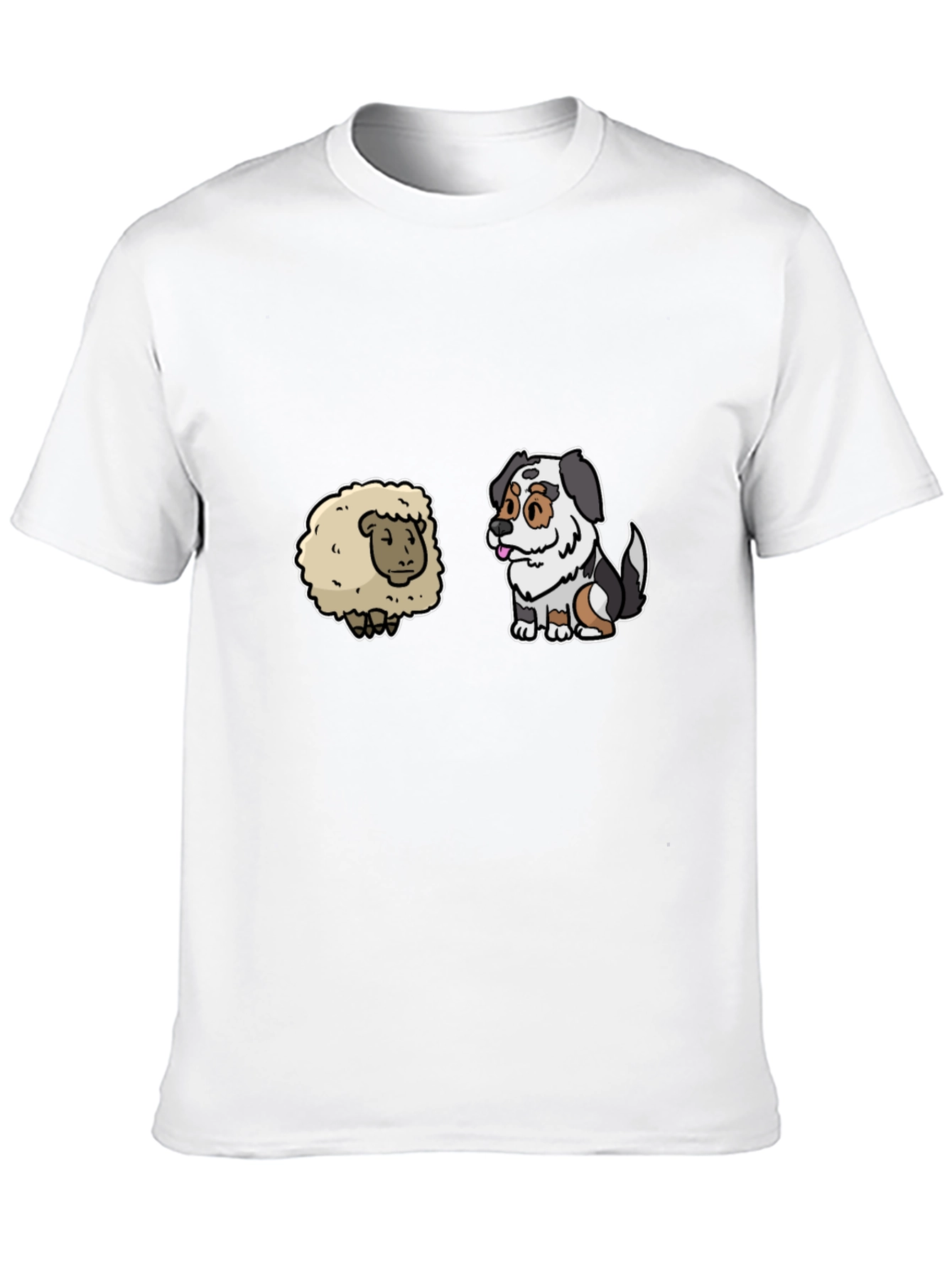 Black Sheepdog Cartoon Graphic Black T-Shirt view 10