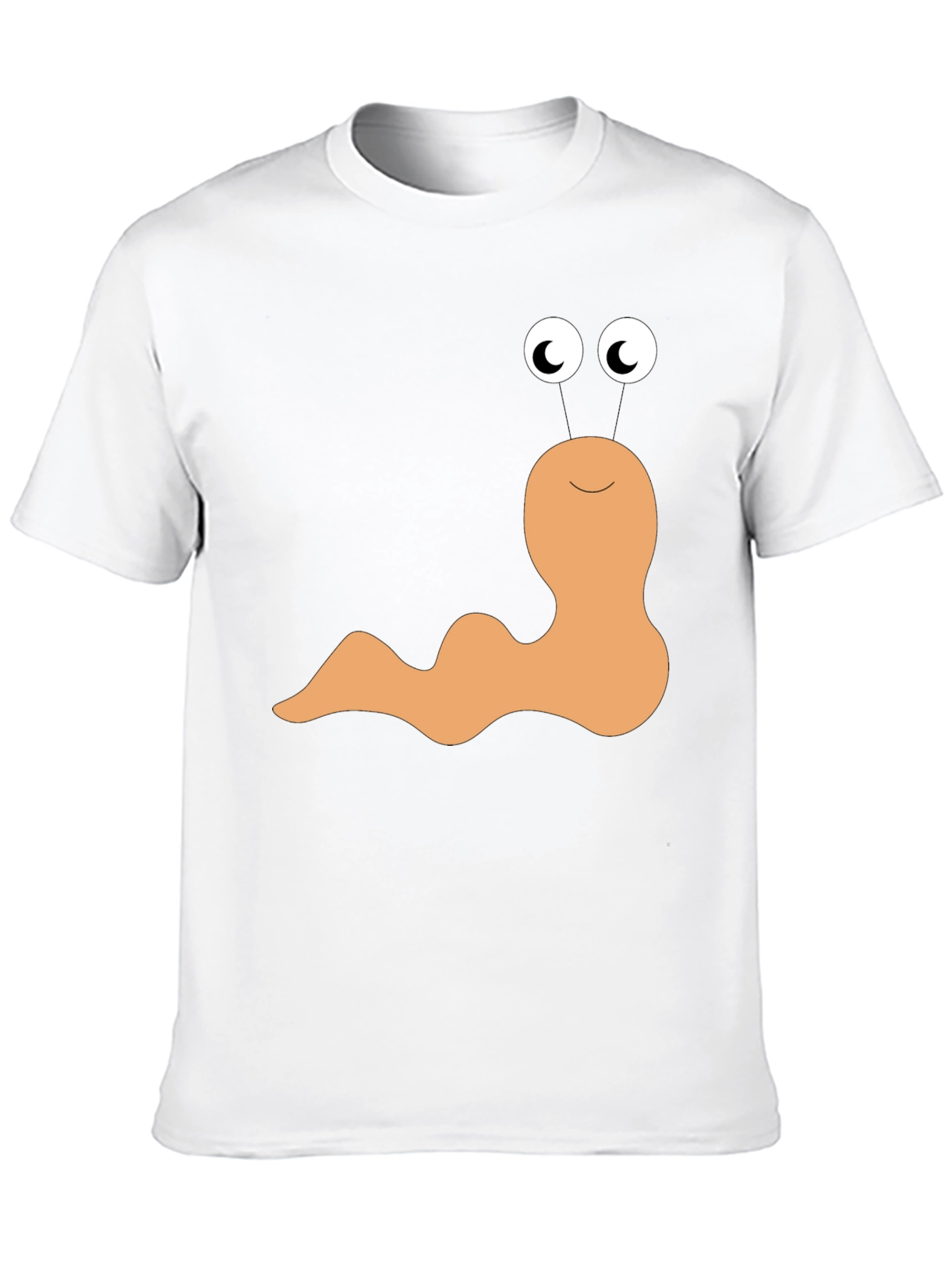 Black Funny Worm Graphic Tee - Black Cotton T-Shirt view 10