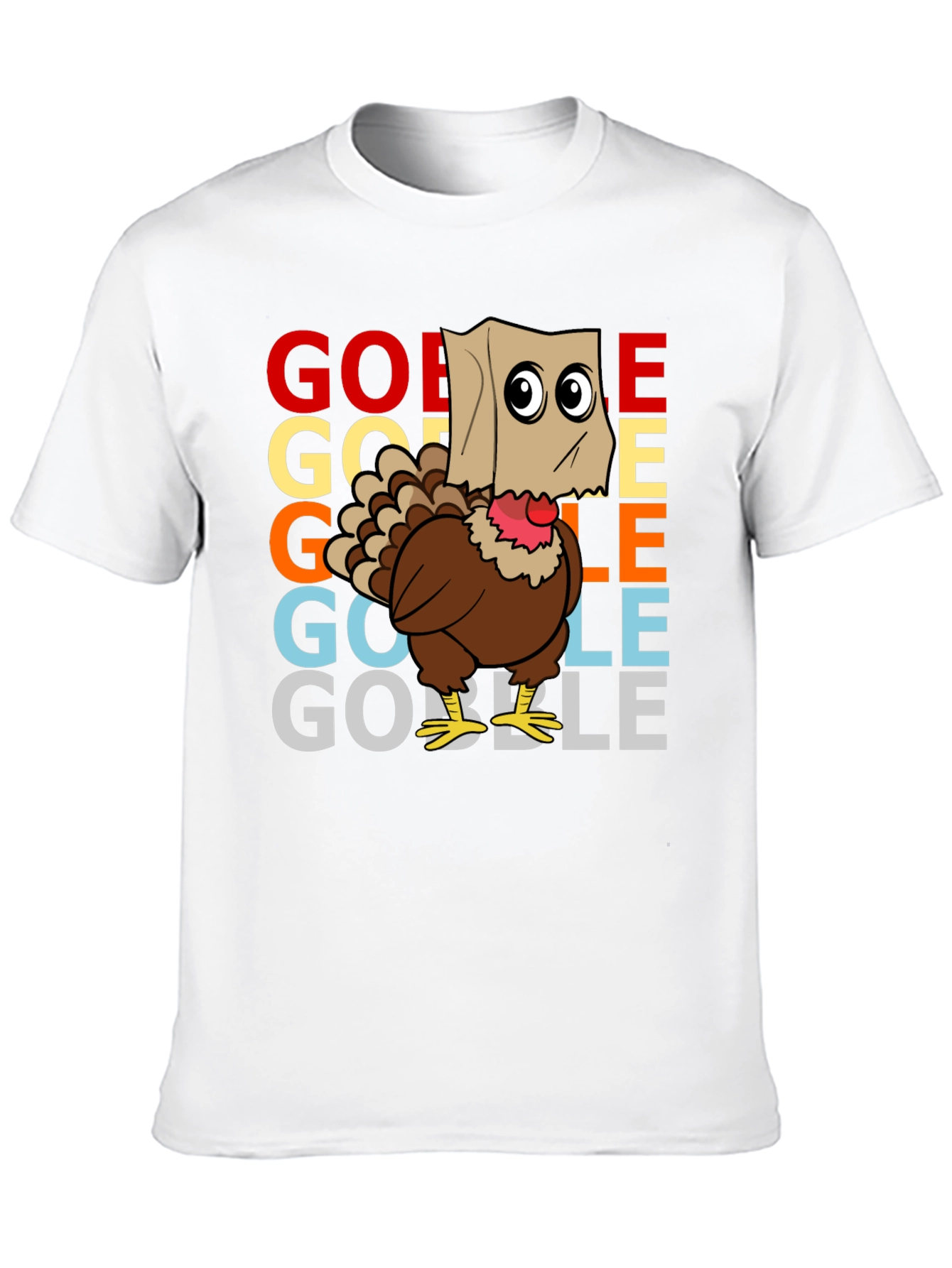 Black Gobble Turkey Thanksgiving Graphic Tee view 10