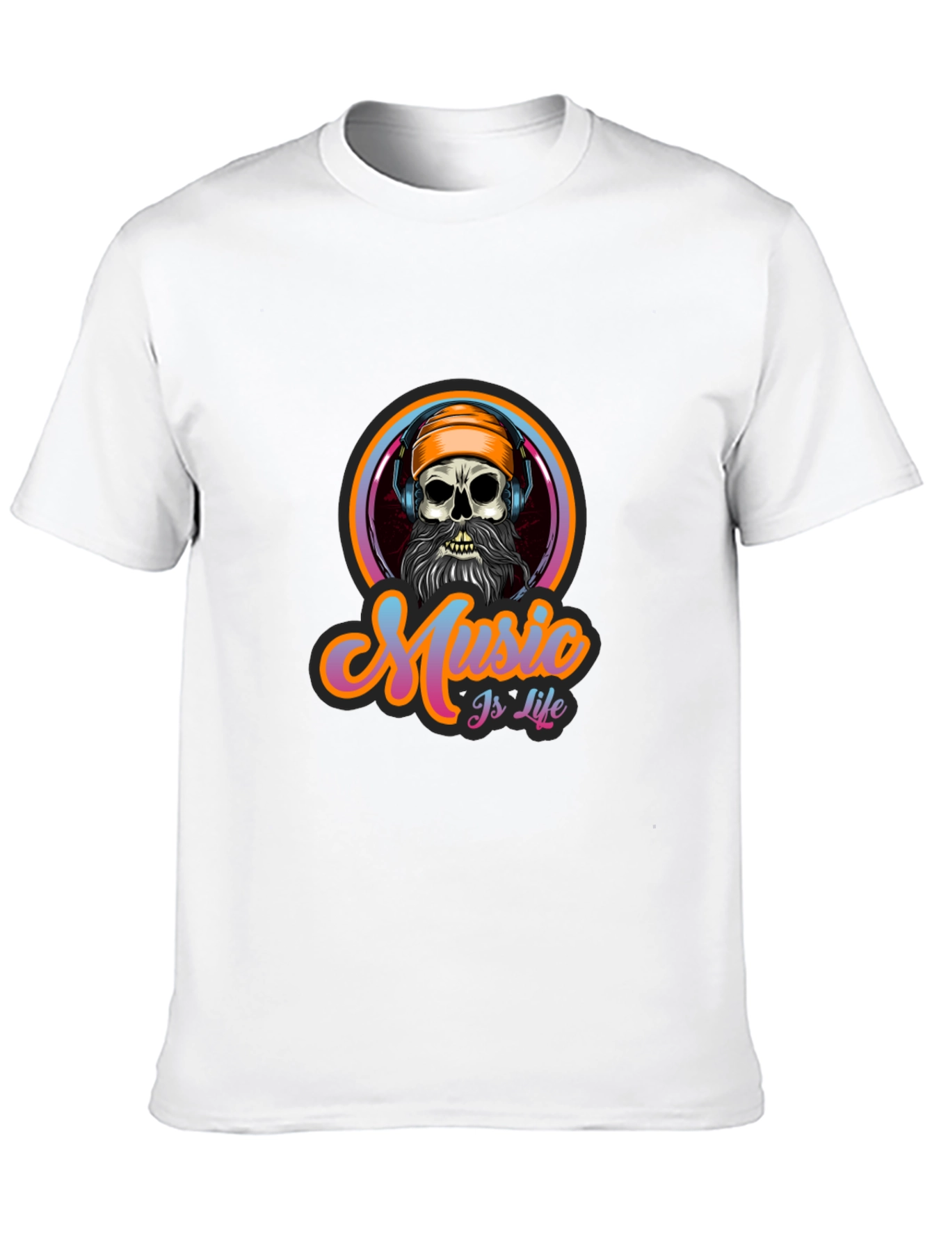 Black Music is Life Skull Graphic Tee - Black view 10