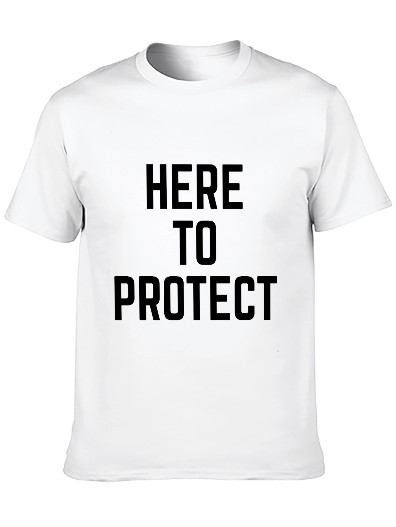 Black Here to Protect Black T-Shirt view 10