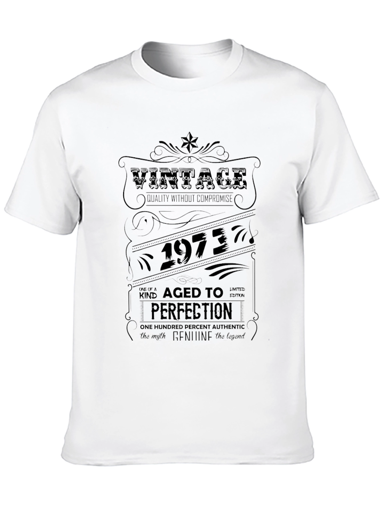 Black Vintage 1973 Aged to Perfection T-Shirt view 10