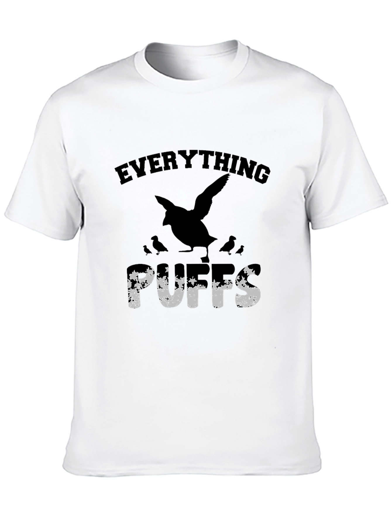 Black Everything Puffs T-Shirt - Funny Bird Lover Tee view 10