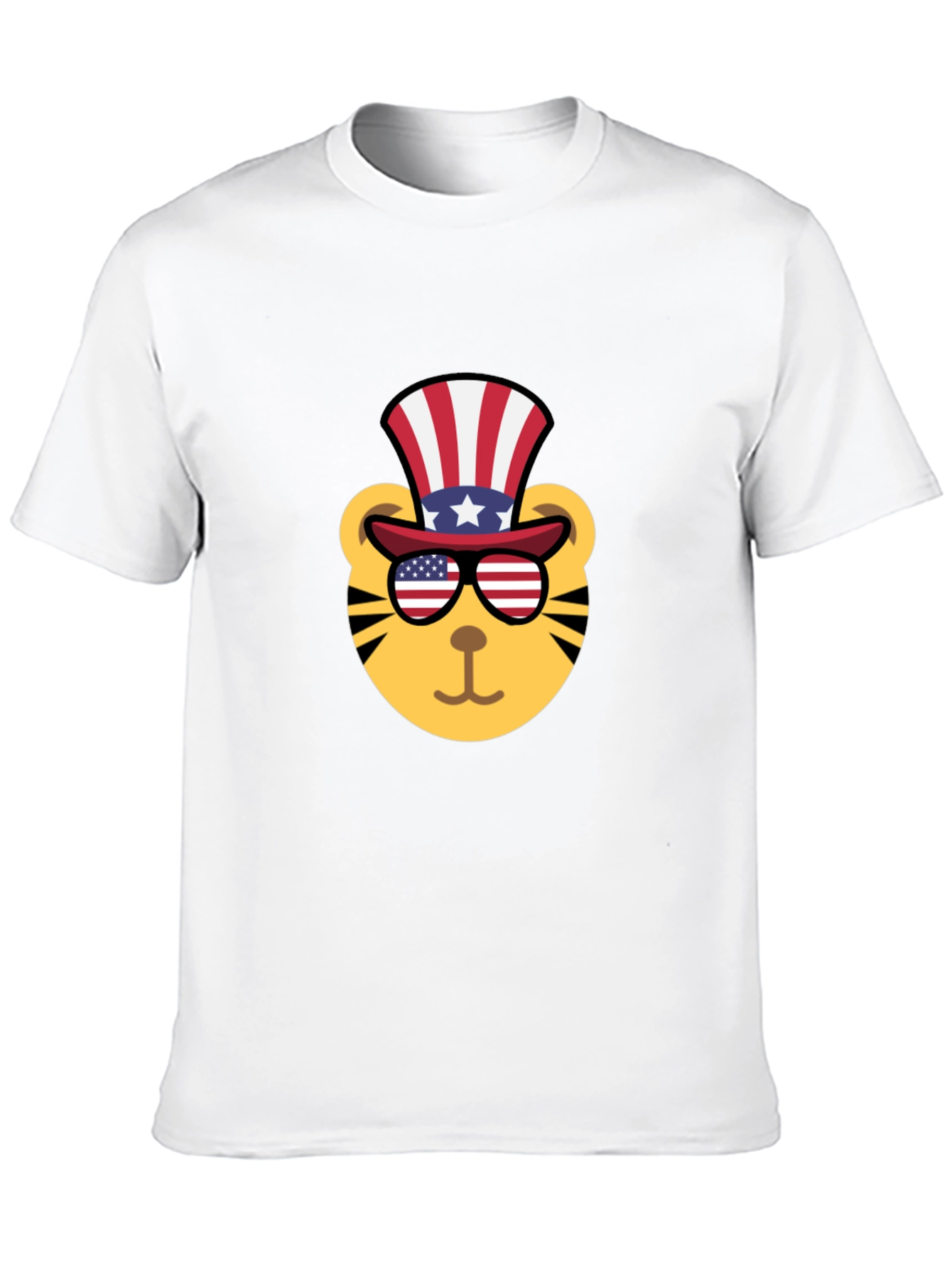 Black Patriotic Tiger Graphic Tee - Men's Black T-Shirt view 10