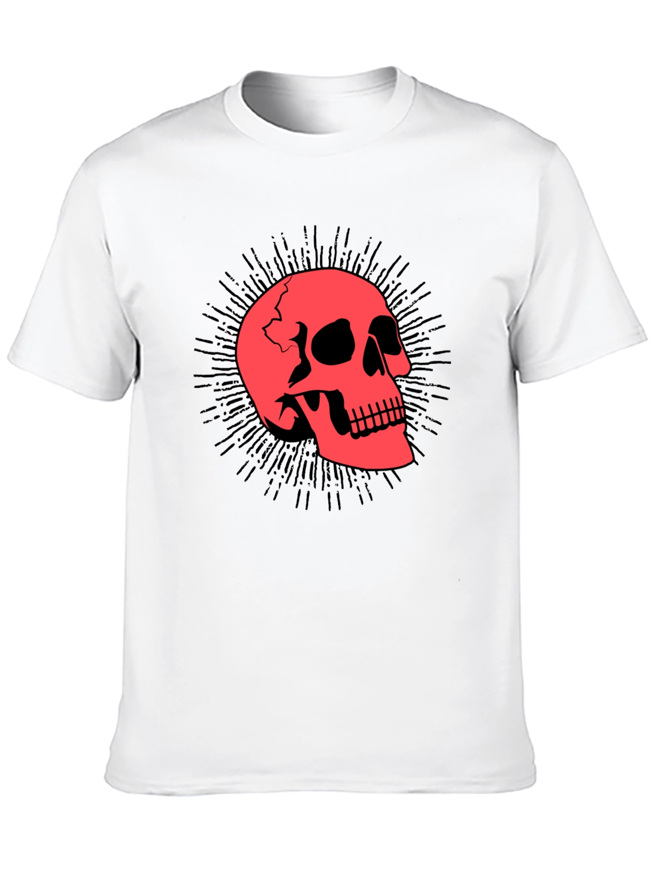 Black Skull Graphic Black T-Shirt view 10