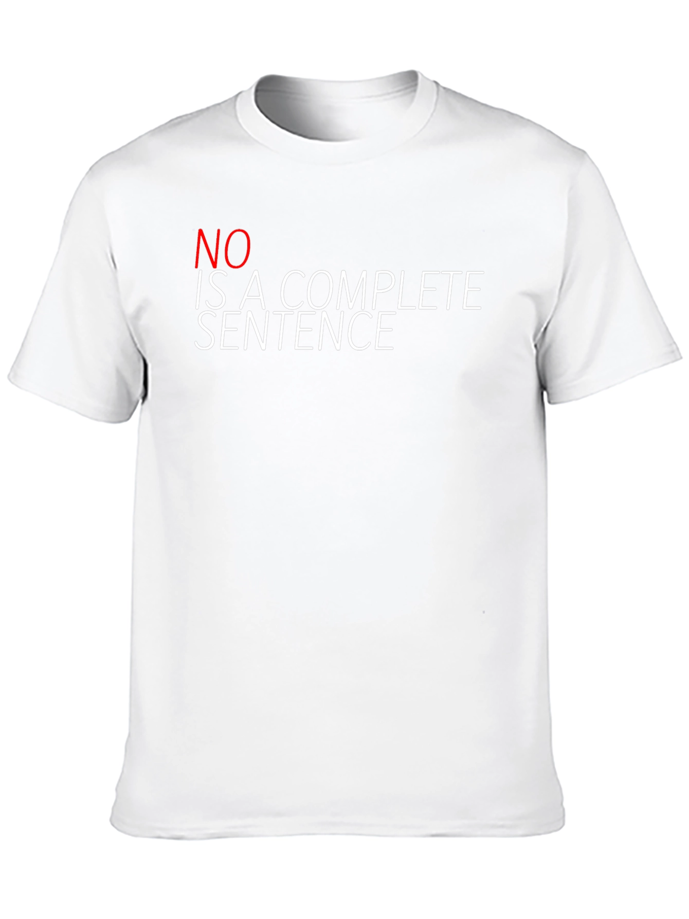 Black Statement T-Shirt - No Is A Complete Sentence view 10