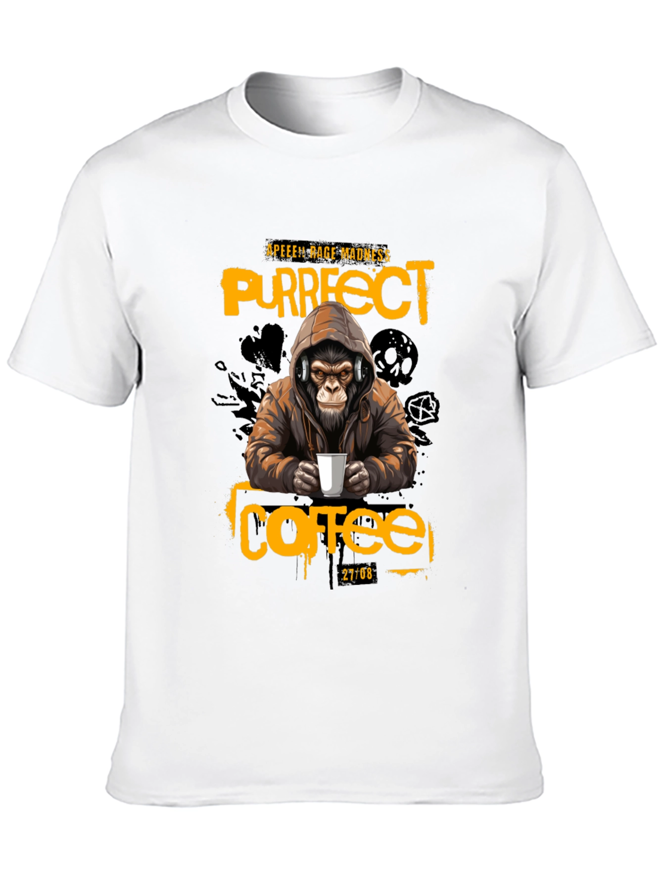 Black Ape Coffee T-Shirt - Purrfect Rage Madness view 10