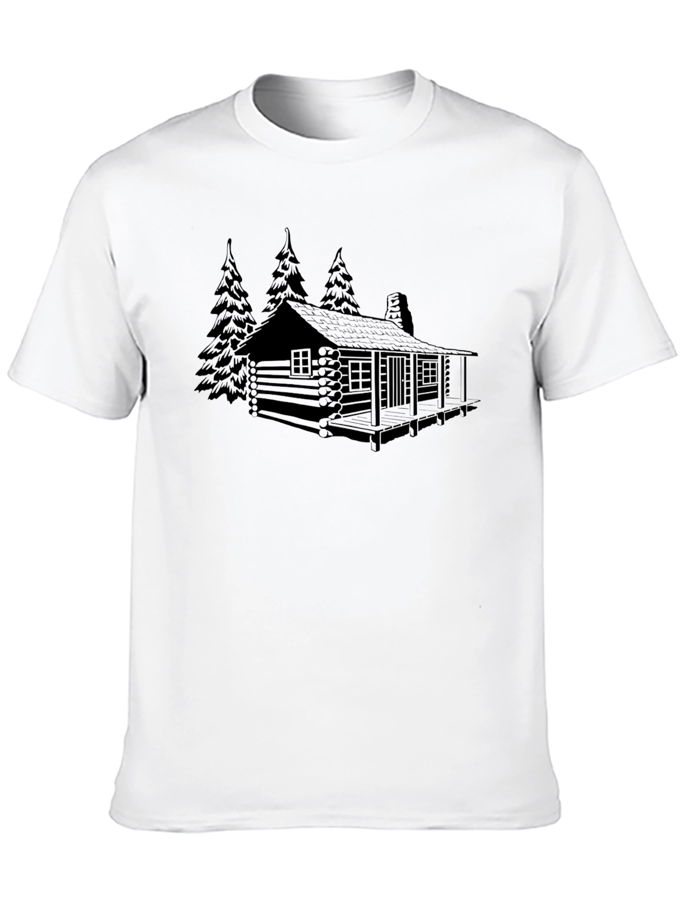 Black Cabin in the Woods Graphic Tee - Black view 10
