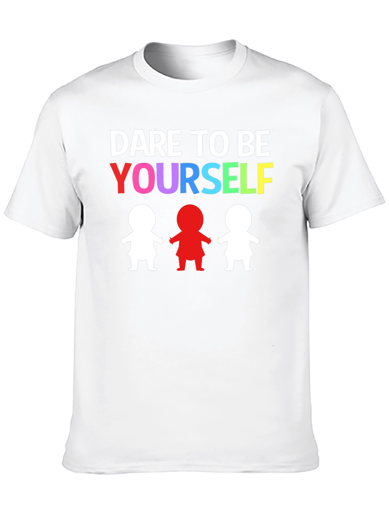 Black Dare to Be Yourself Graphic Print Black T-Shirt view 10
