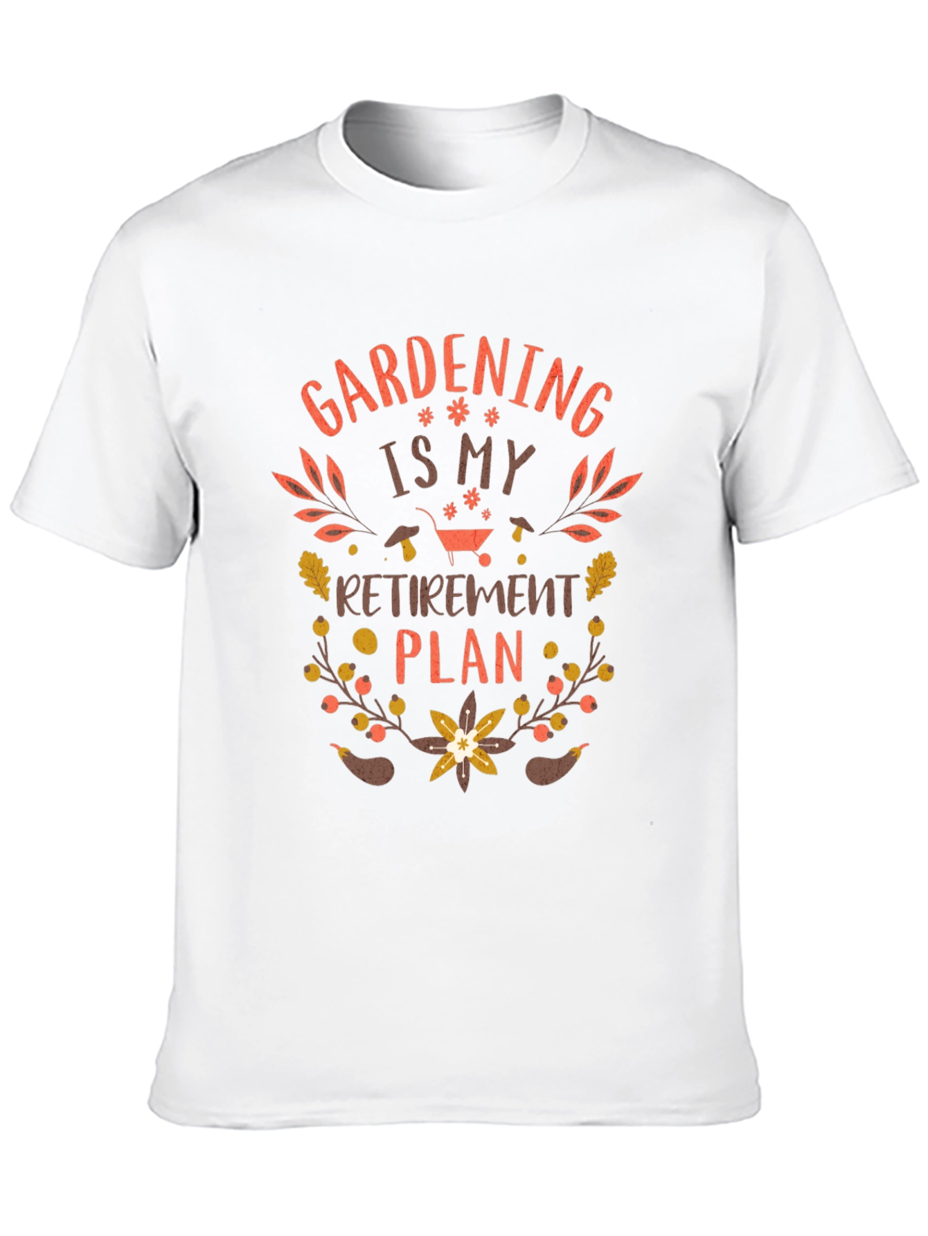 Black Gardening Retirement Plan Graphic T-Shirt view 10
