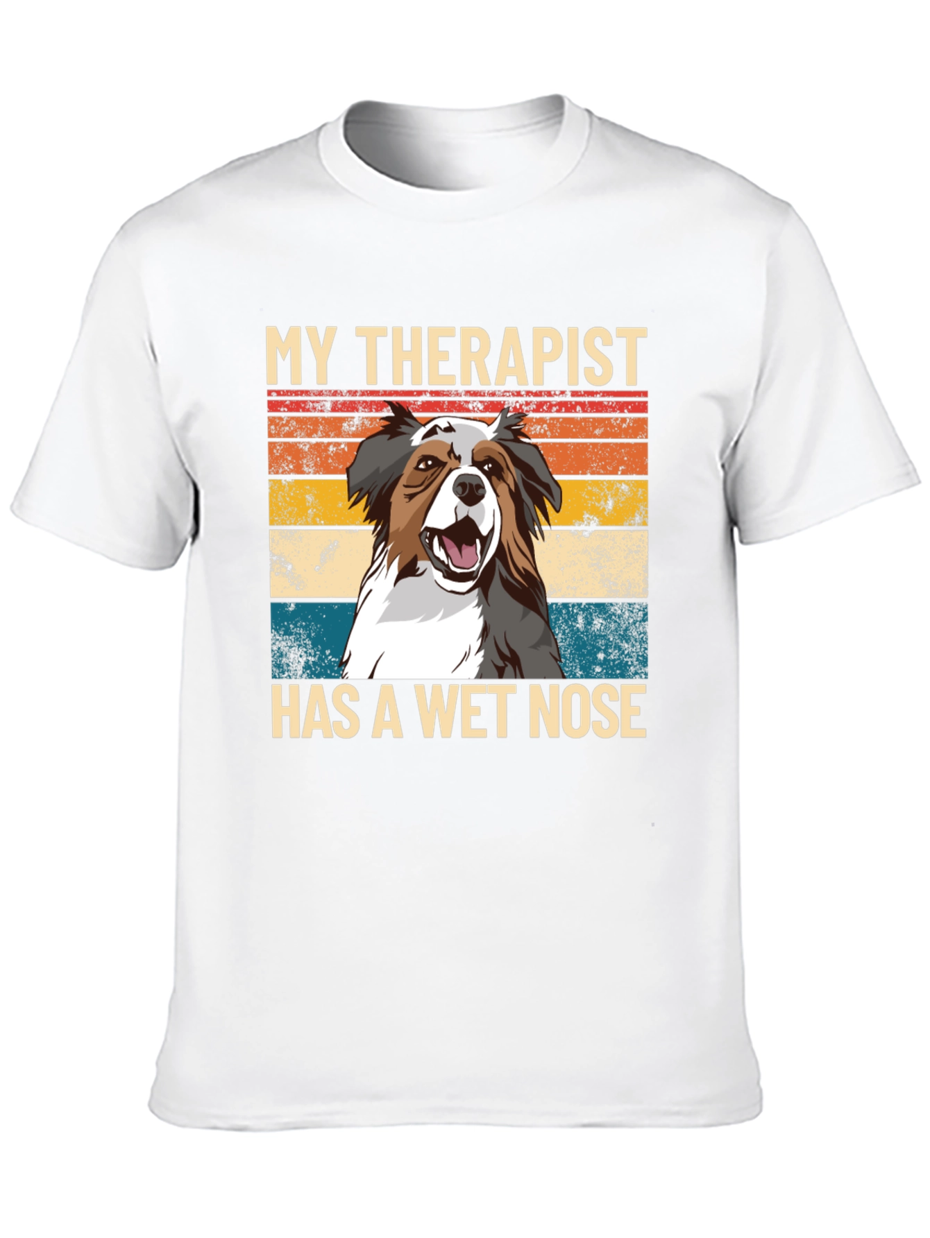 Black My Therapist Has A Wet Nose T-Shirt view 10