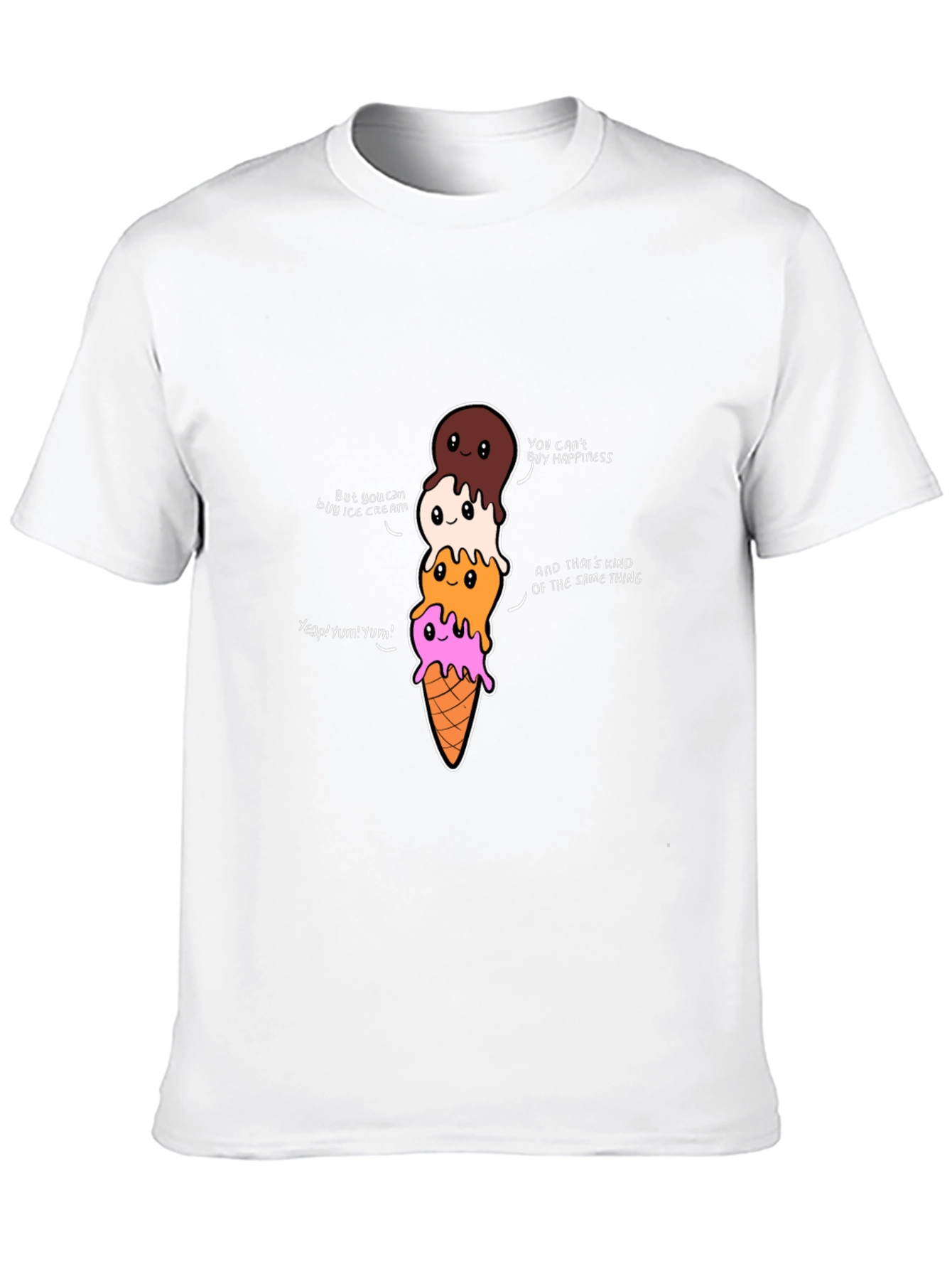Black Ice Cream Happiness Graphic Tee view 10