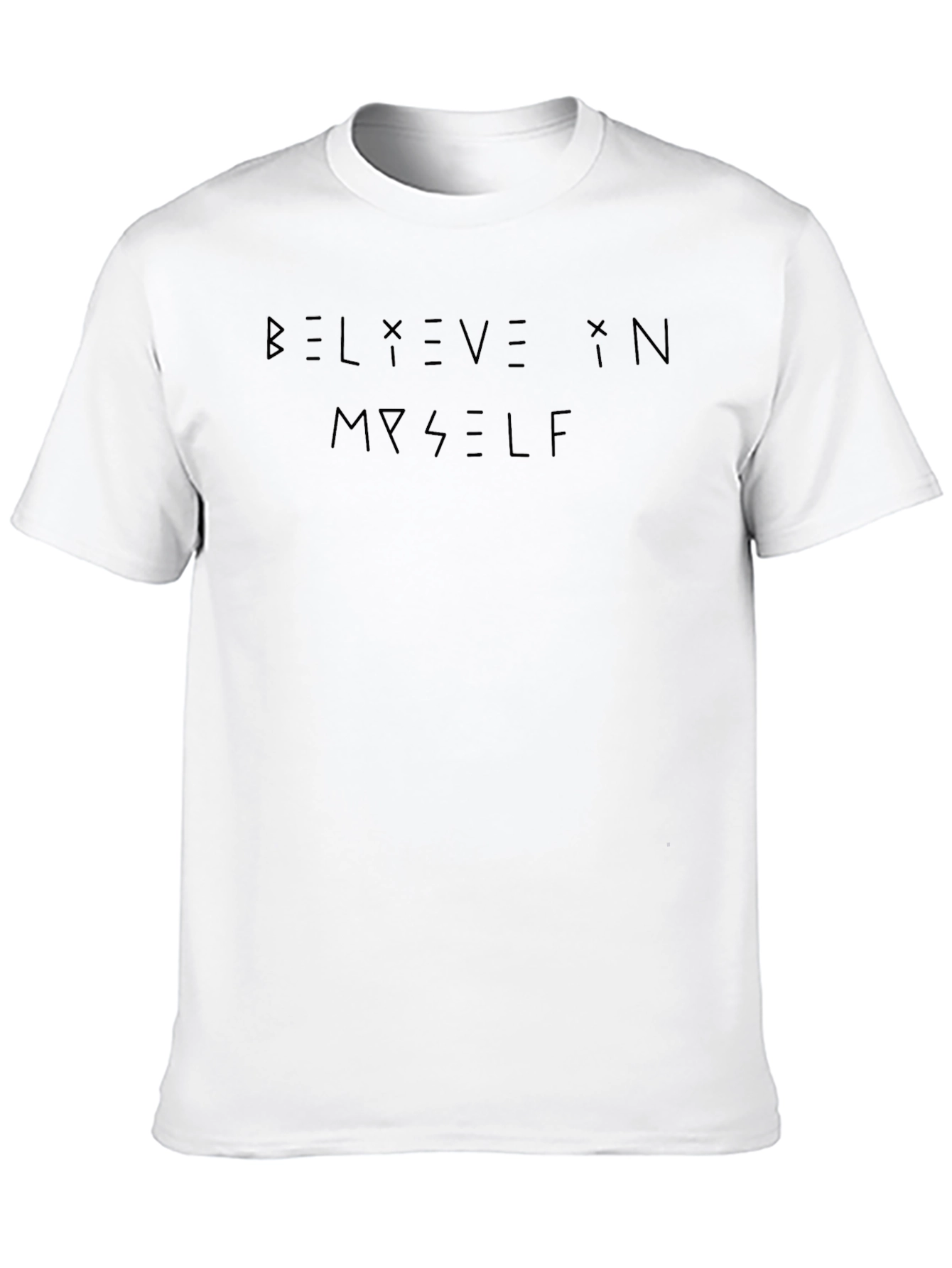 Black Believe in Myself Black T-Shirt view 10