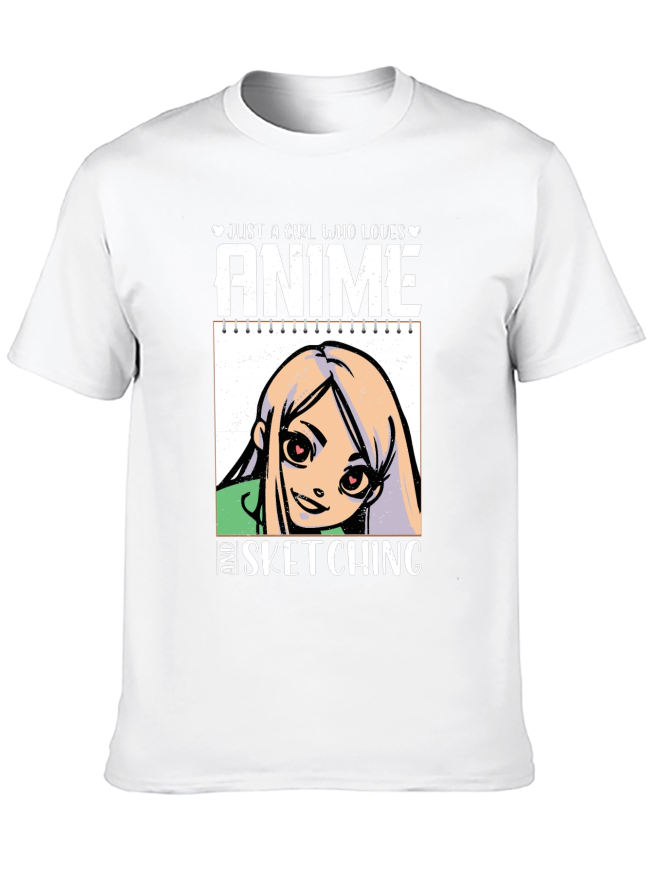 Black Anime Sketching Graphic T-Shirt view 10