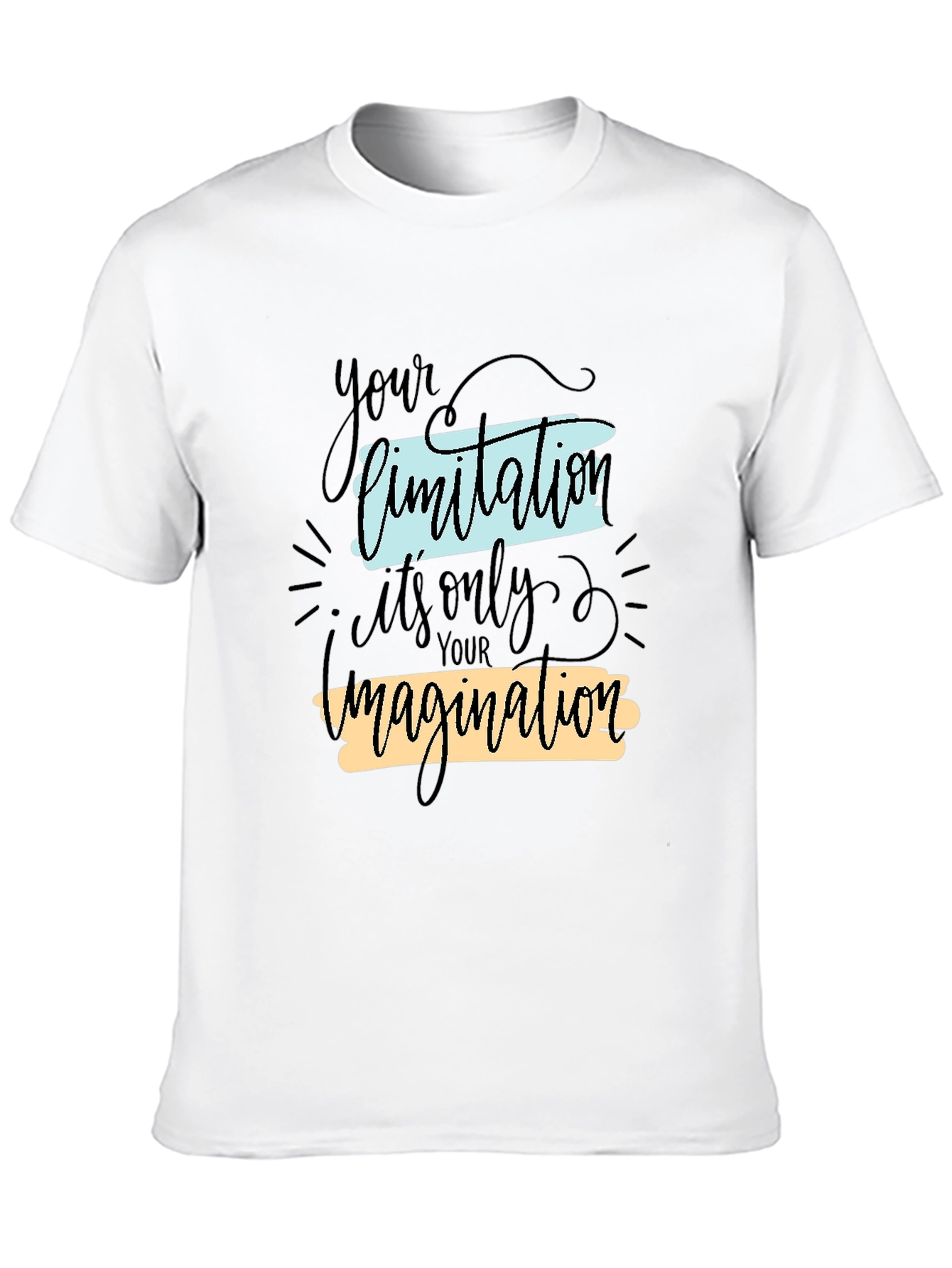 Black Inspirational Graphic Tee - Your Limitation Imagination view 10