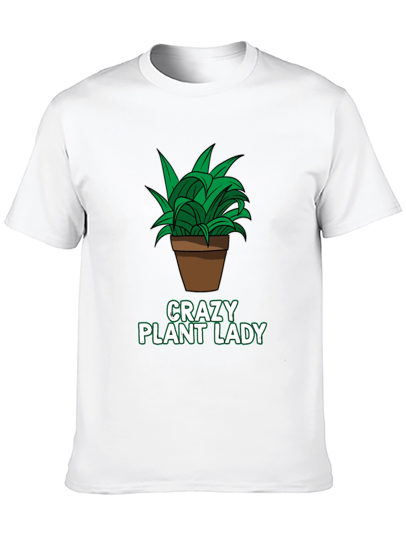 Black Crazy Plant Lady Graphic T-Shirt - Black view 10