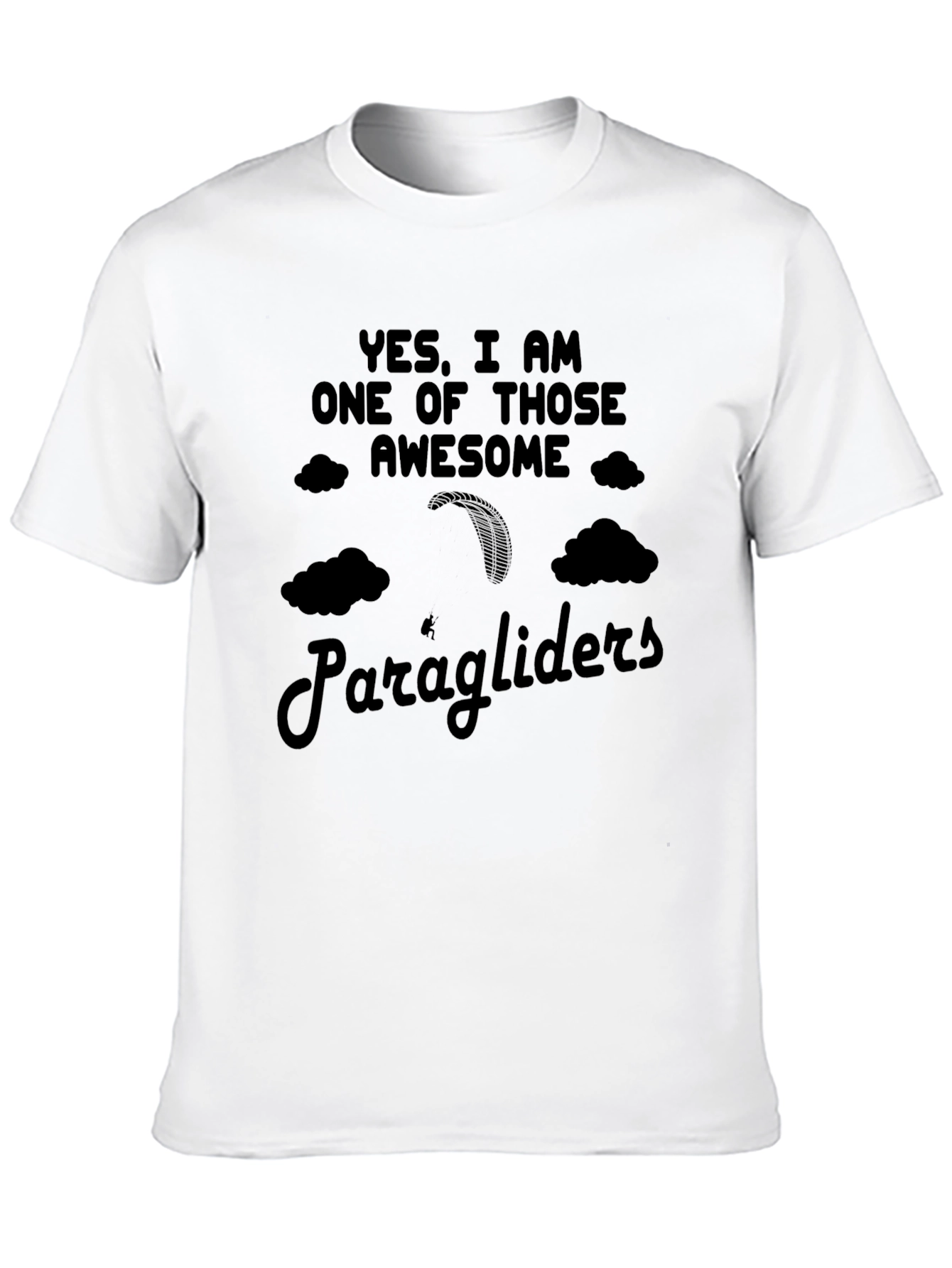 Black Awesome Paragliders T-Shirt | Comfortable Fit view 10