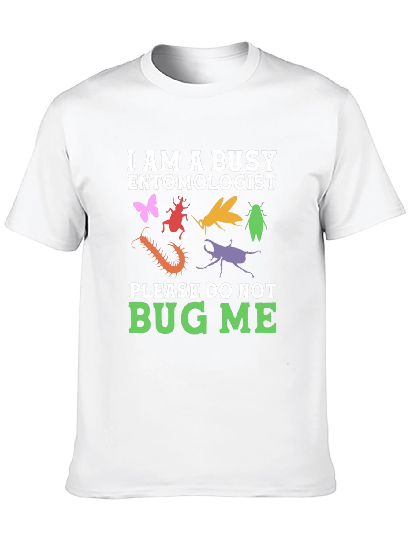 Black Busy Entomologist Graphic T-Shirt view 10