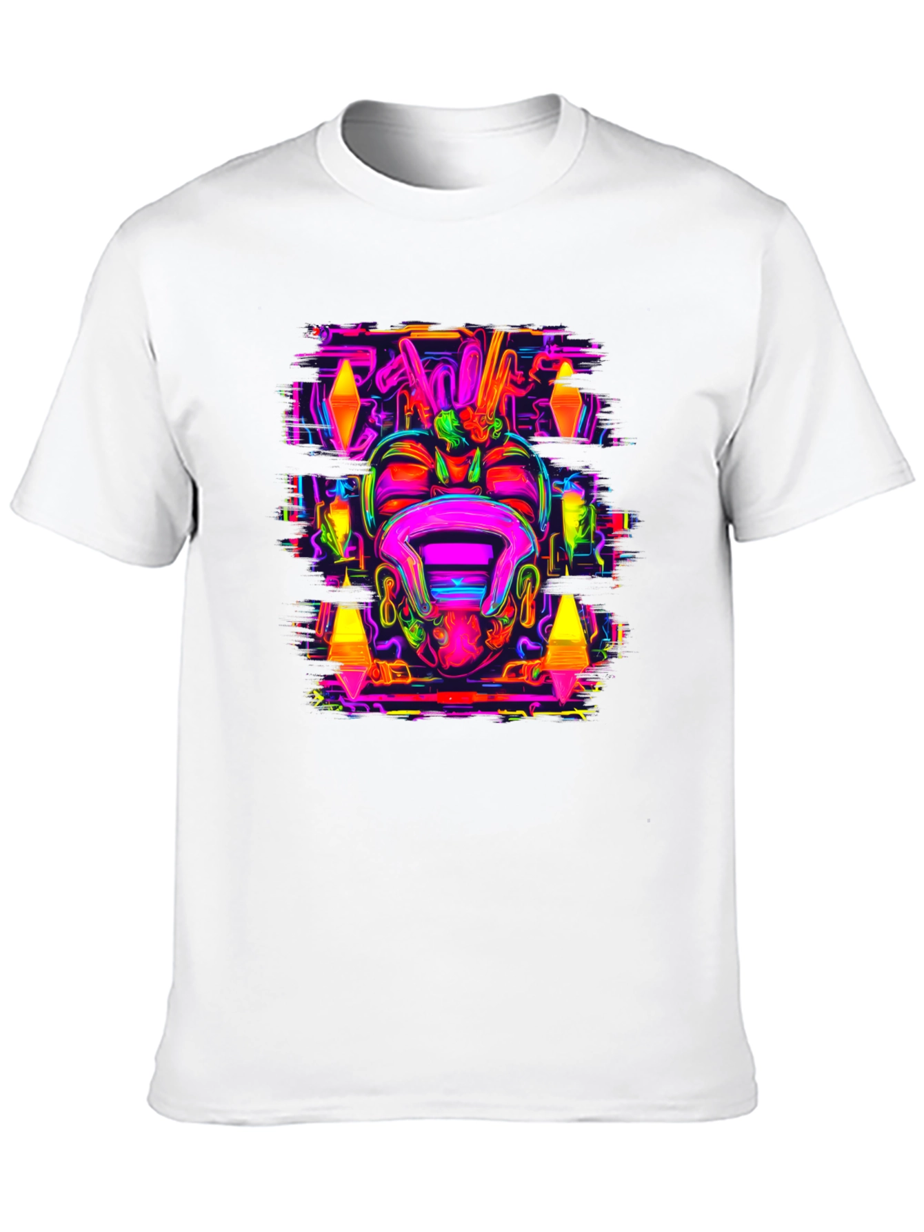 Black Psychedelic Neon Graphic Tee view 10