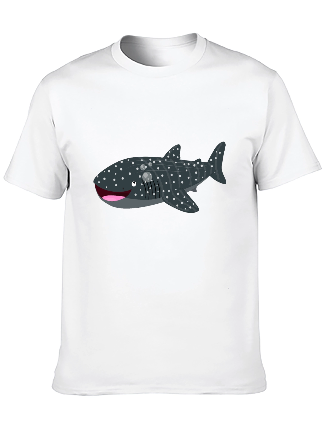 Black Whale Shark Graphic Tee - Black Cotton T-Shirt view 10