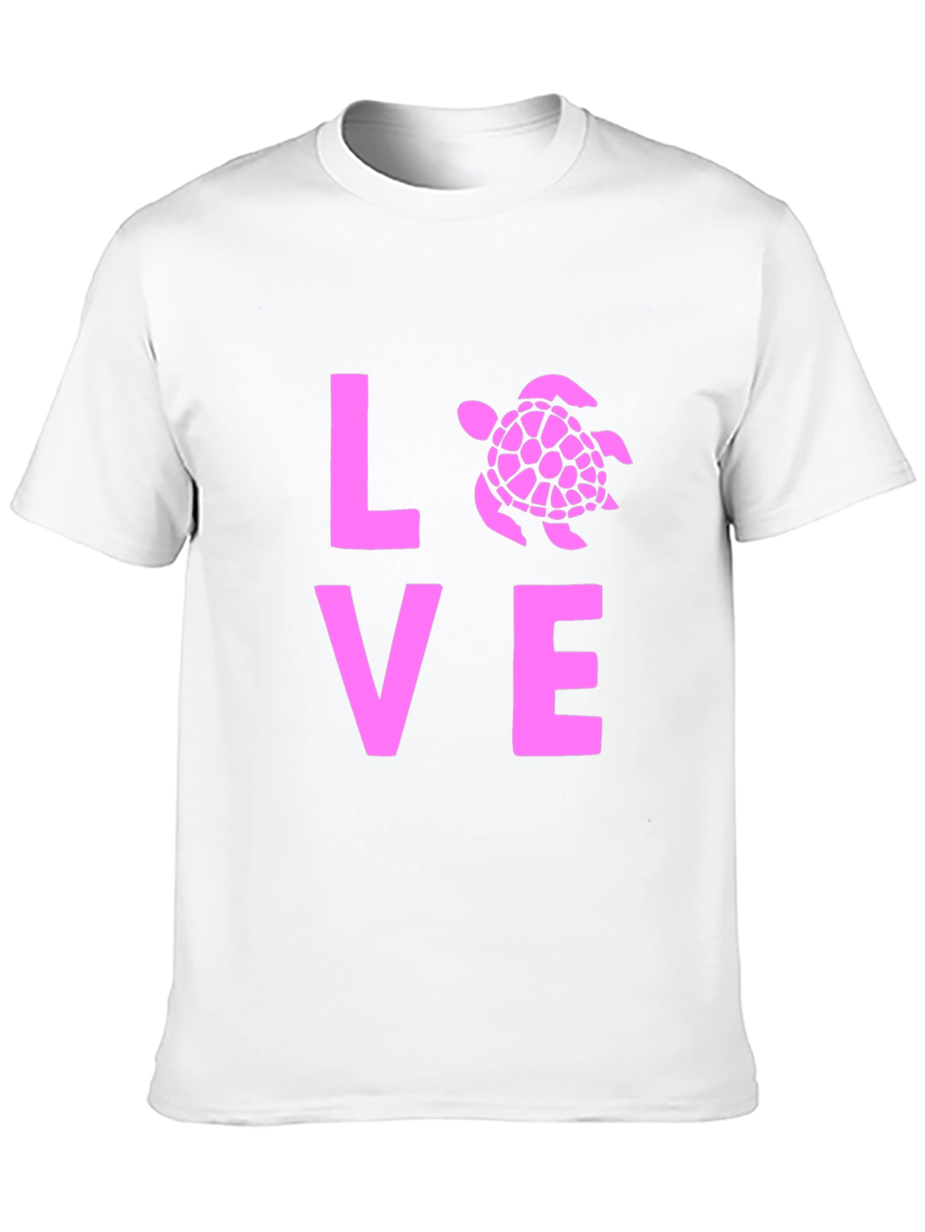 Black Love Turtle Graphic Tee - Black Cotton T-Shirt view 10