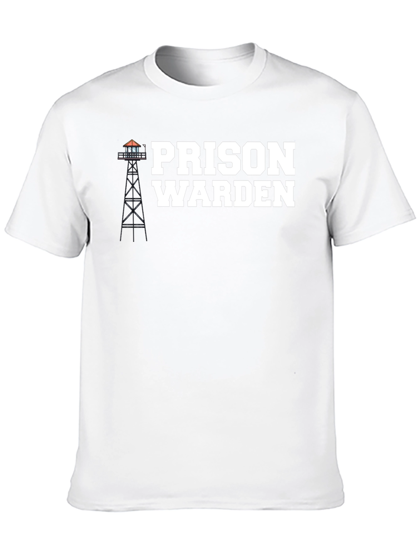 Black Prison Warden Graphic Tee - Classic Black T-Shirt view 10