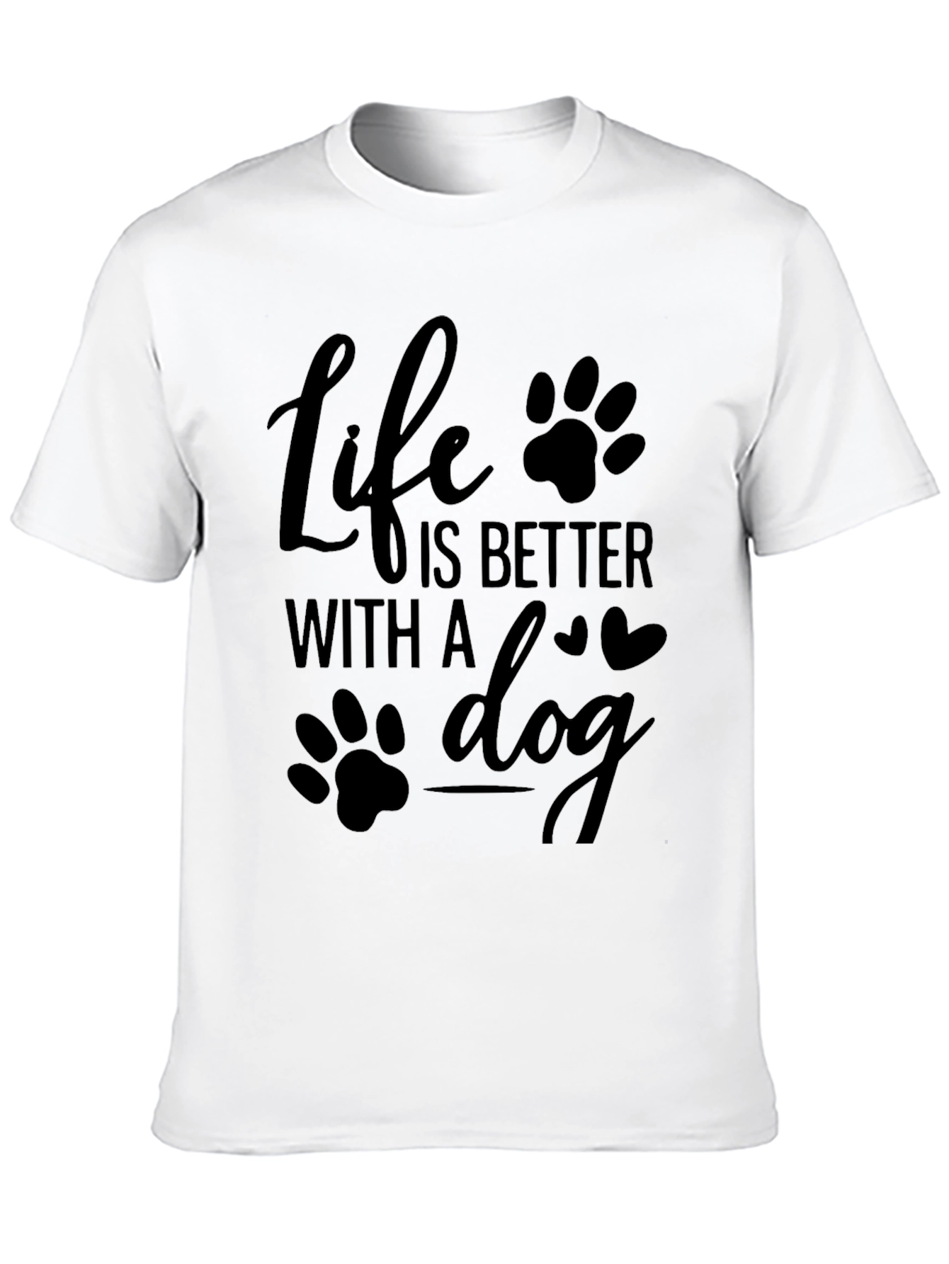 Black Life Is Better With A Dog Graphic Tee view 10