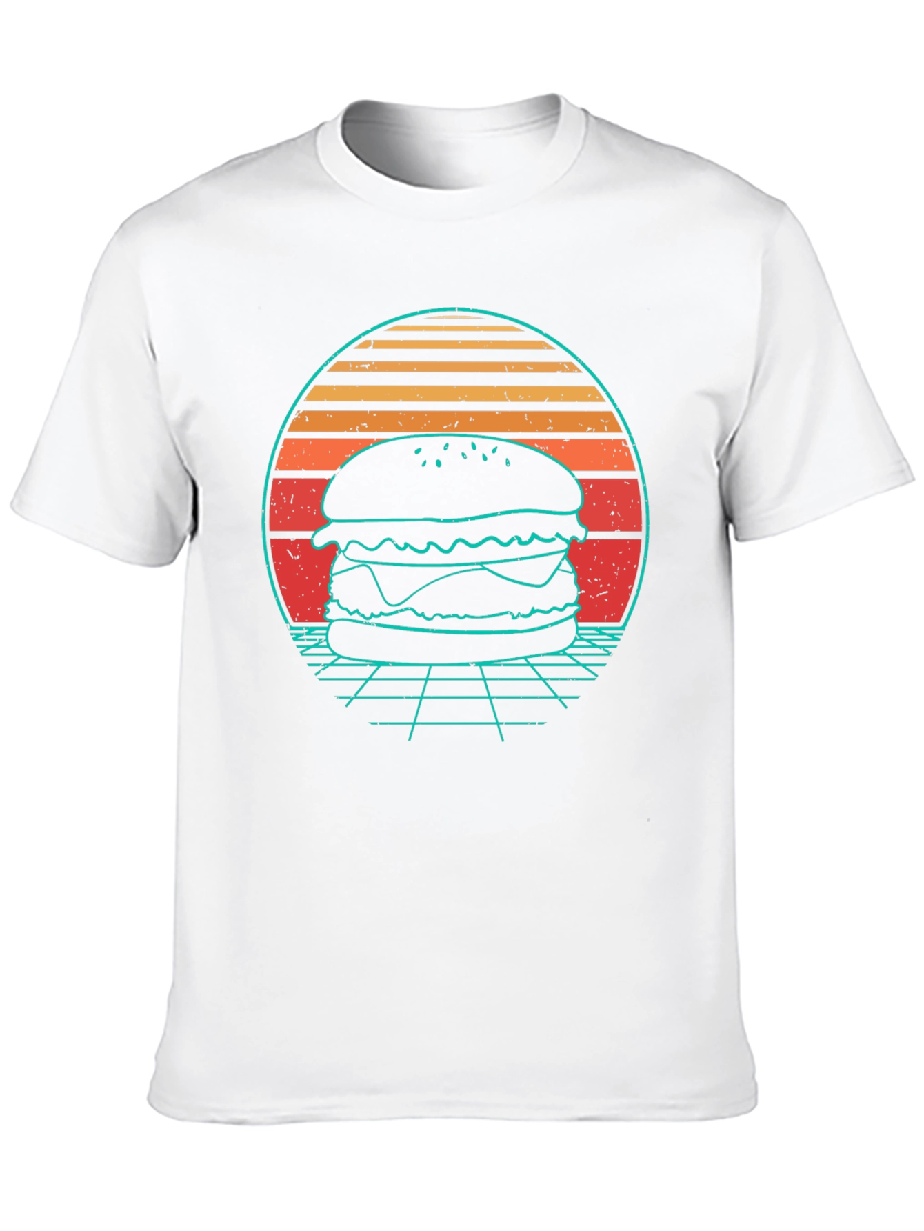 Retro Burger T-Shirt - Synthwave Design - 10