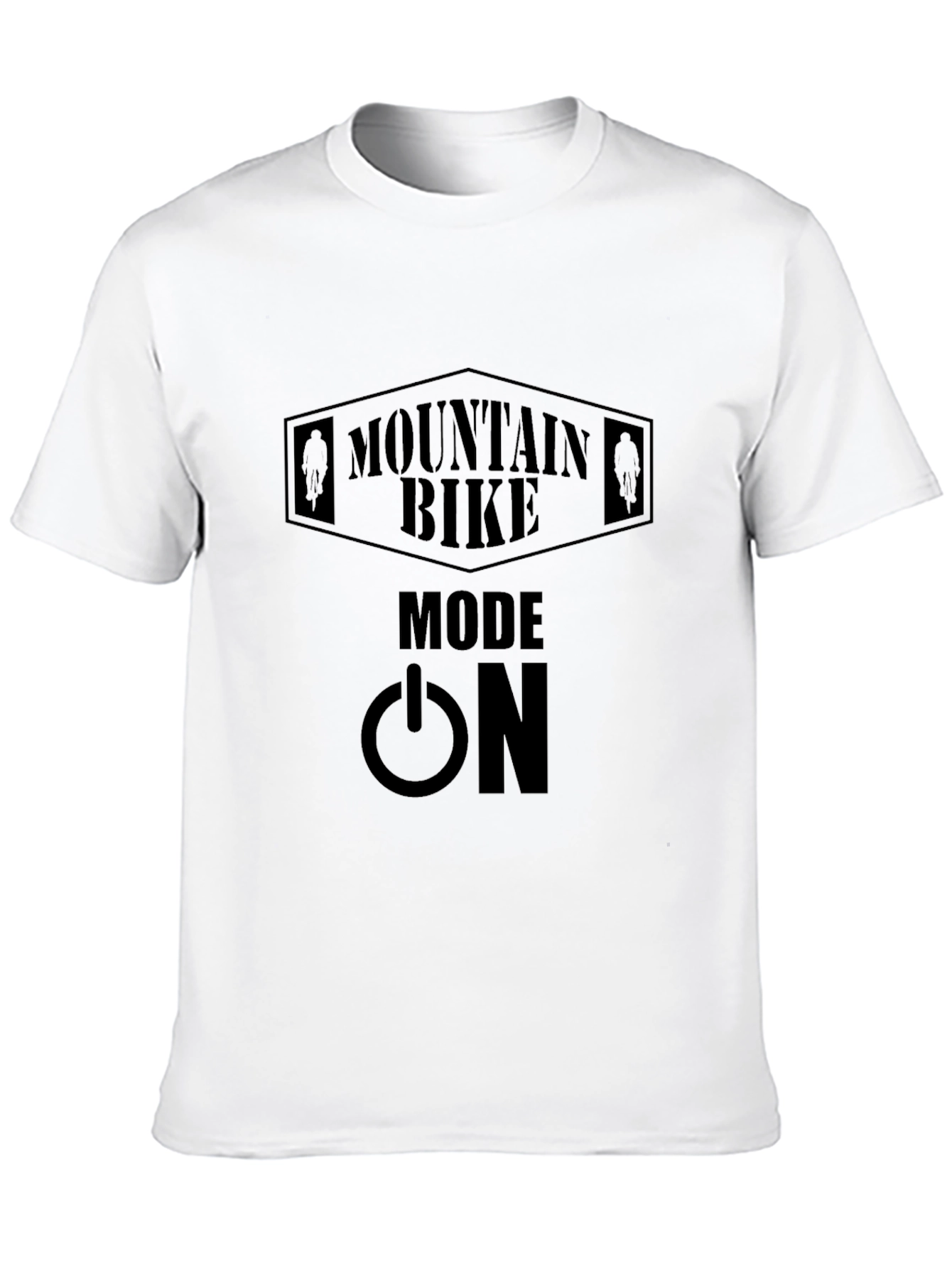 Black Mountain Bike Mode On Graphic T-Shirt view 10