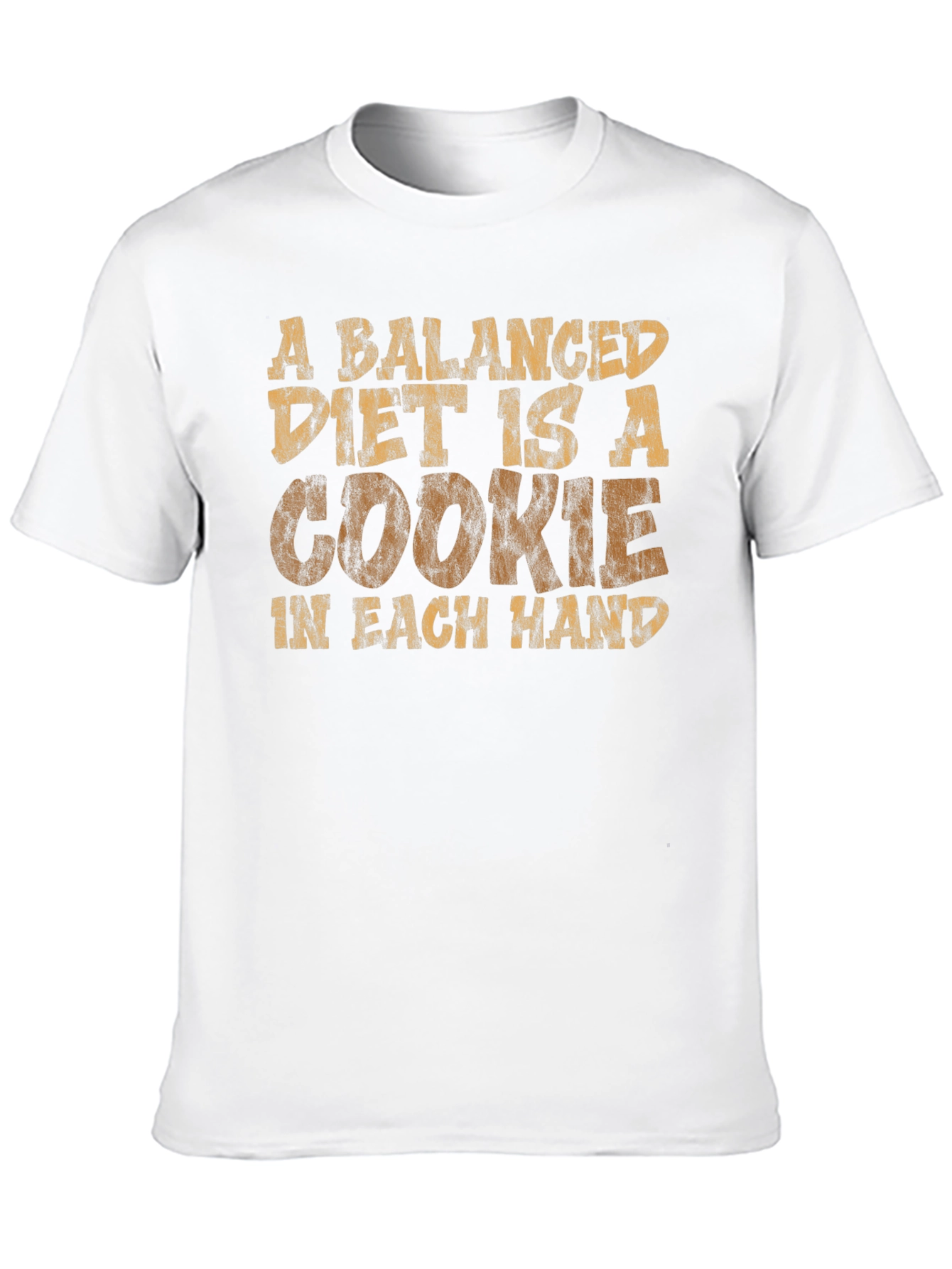 Black Balanced Diet Cookie T-Shirt - Funny Graphic Tee view 10