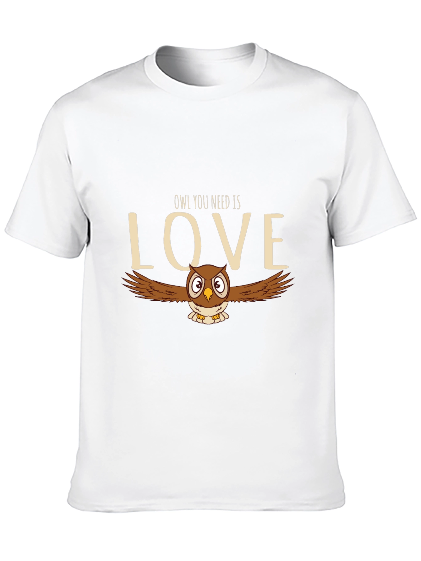Black Owl You Need Is Love T-Shirt - Cute Bird Graphic Tee view 10