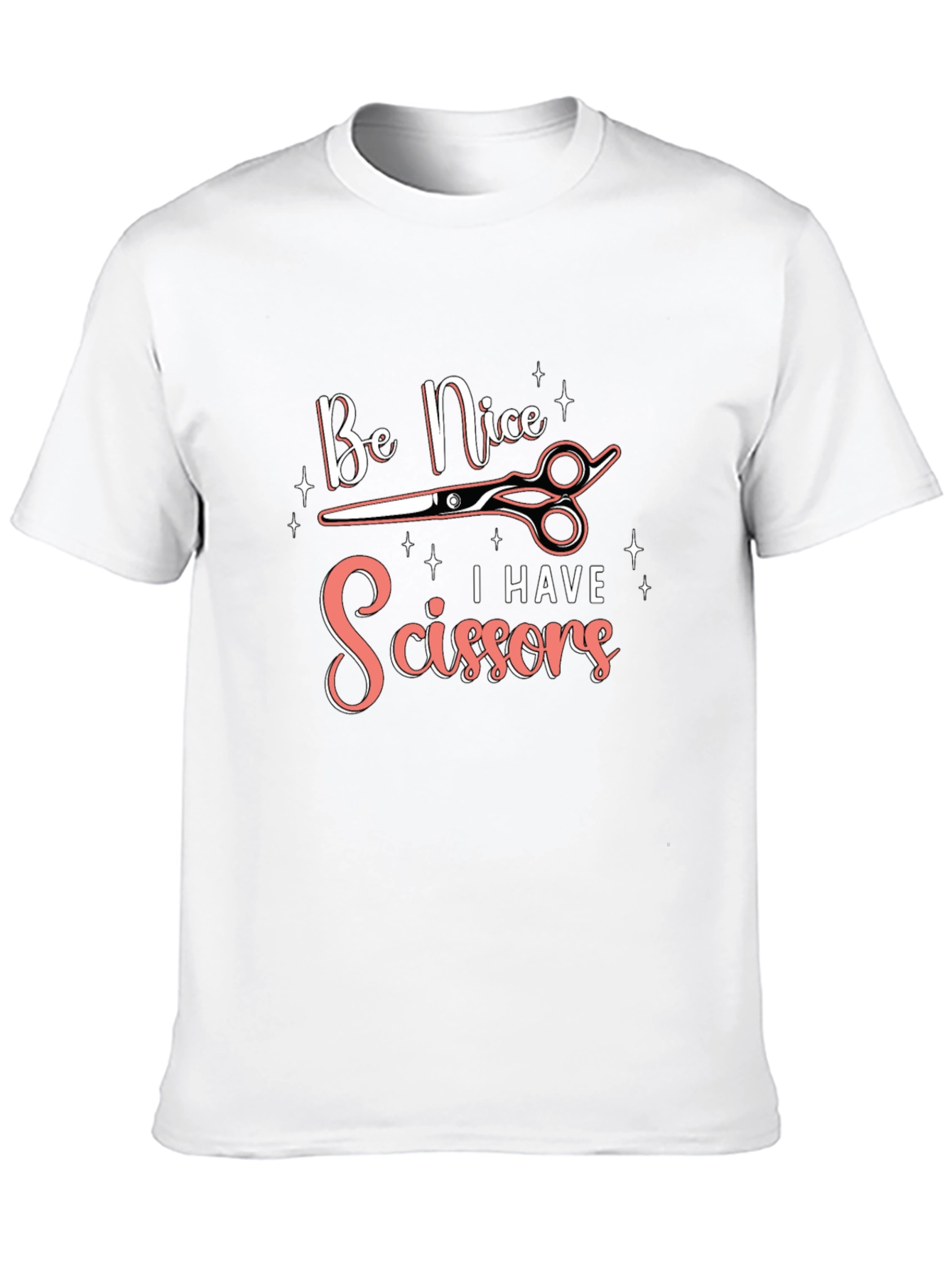 Black Be Nice I Have Scissors Graphic T-Shirt view 10