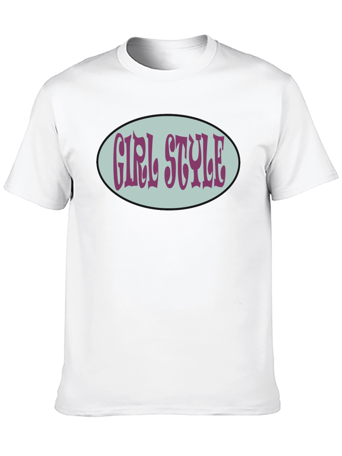 Black Girl Style Graphic Tee - Retro Oval Design view 10