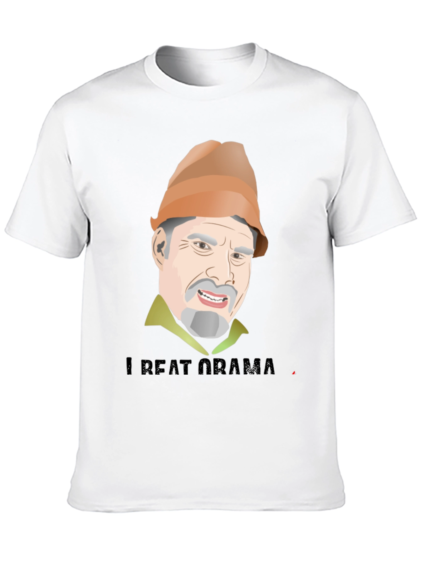 Black I Beat Obama T-Shirt Funny Political Humor Tee view 10