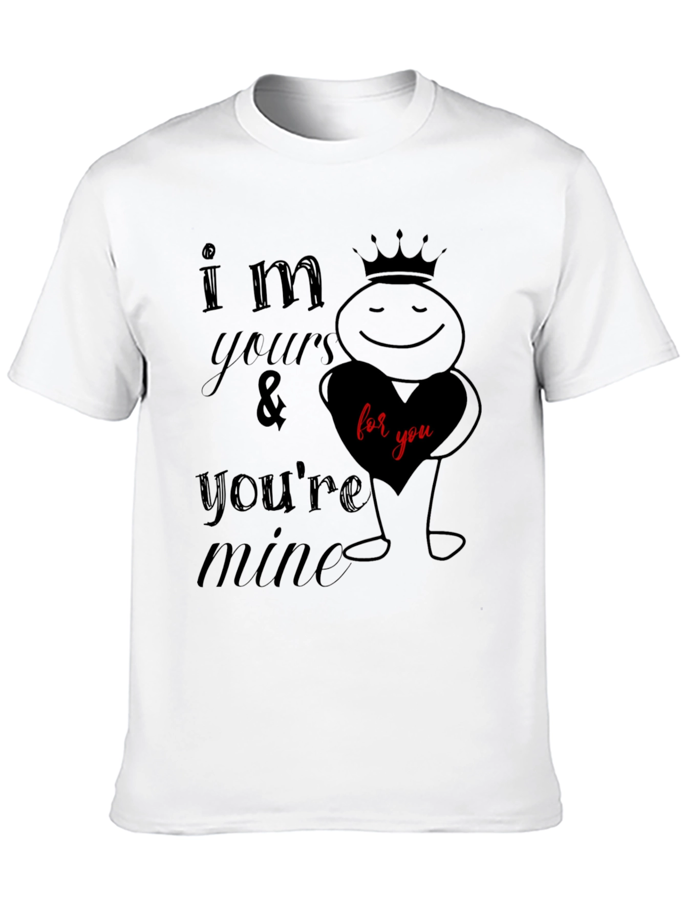 Black I'm Yours & You're Mine Graphic Tee view 10