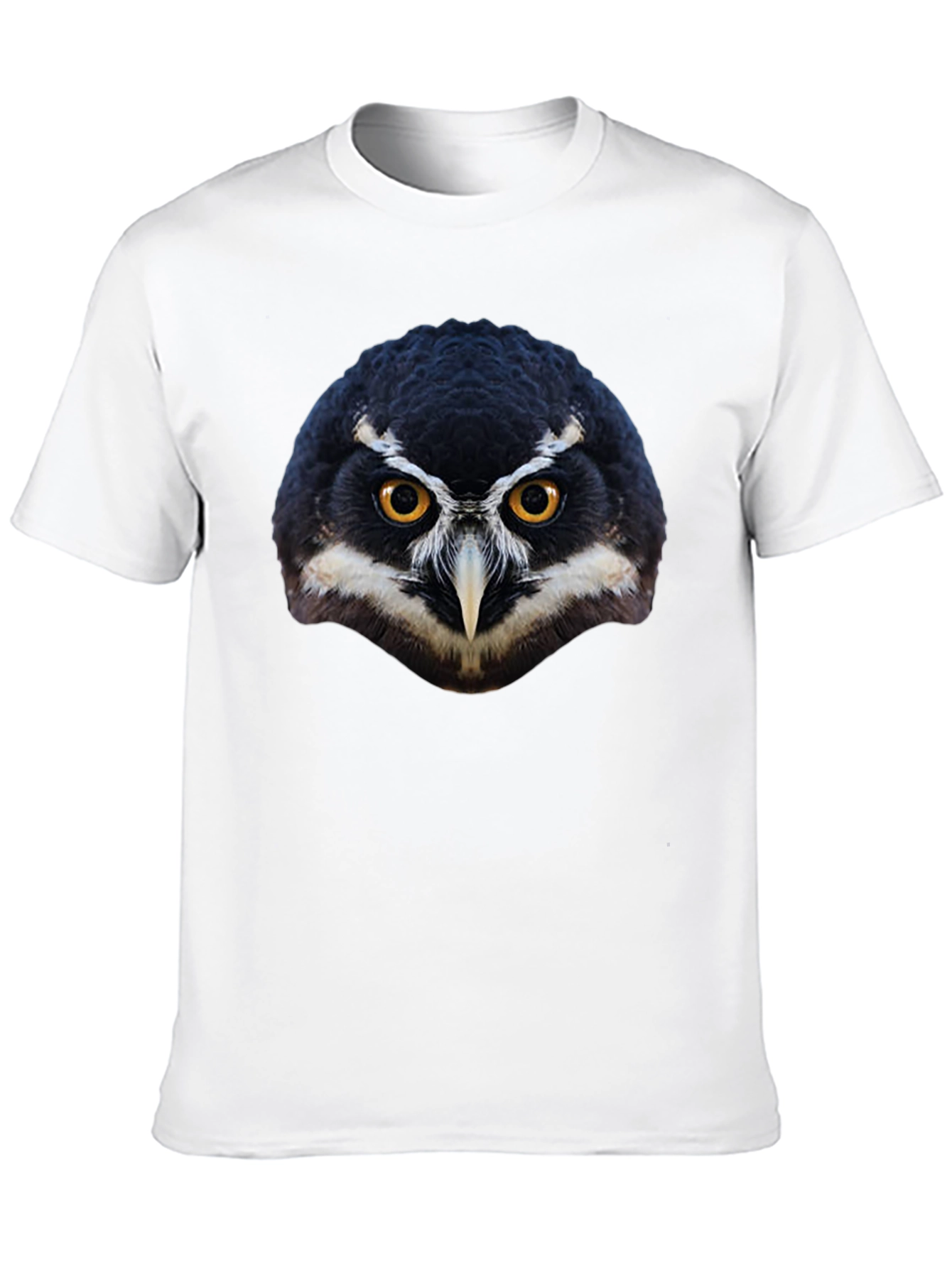 Black Owl Face Graphic Black T-Shirt view 10