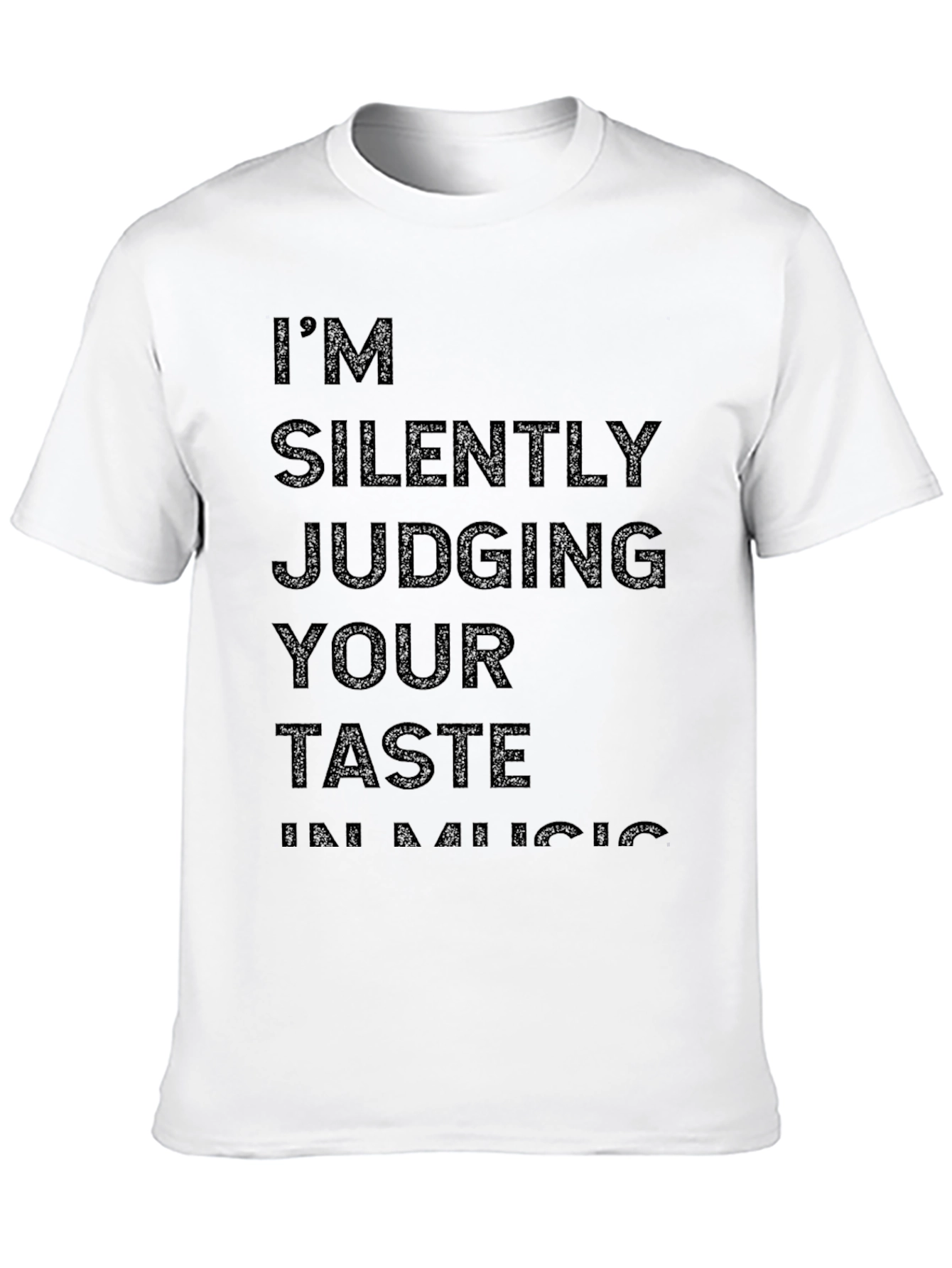 Black I'm Silently Judging Your Taste in Music Graphic Tee view 10