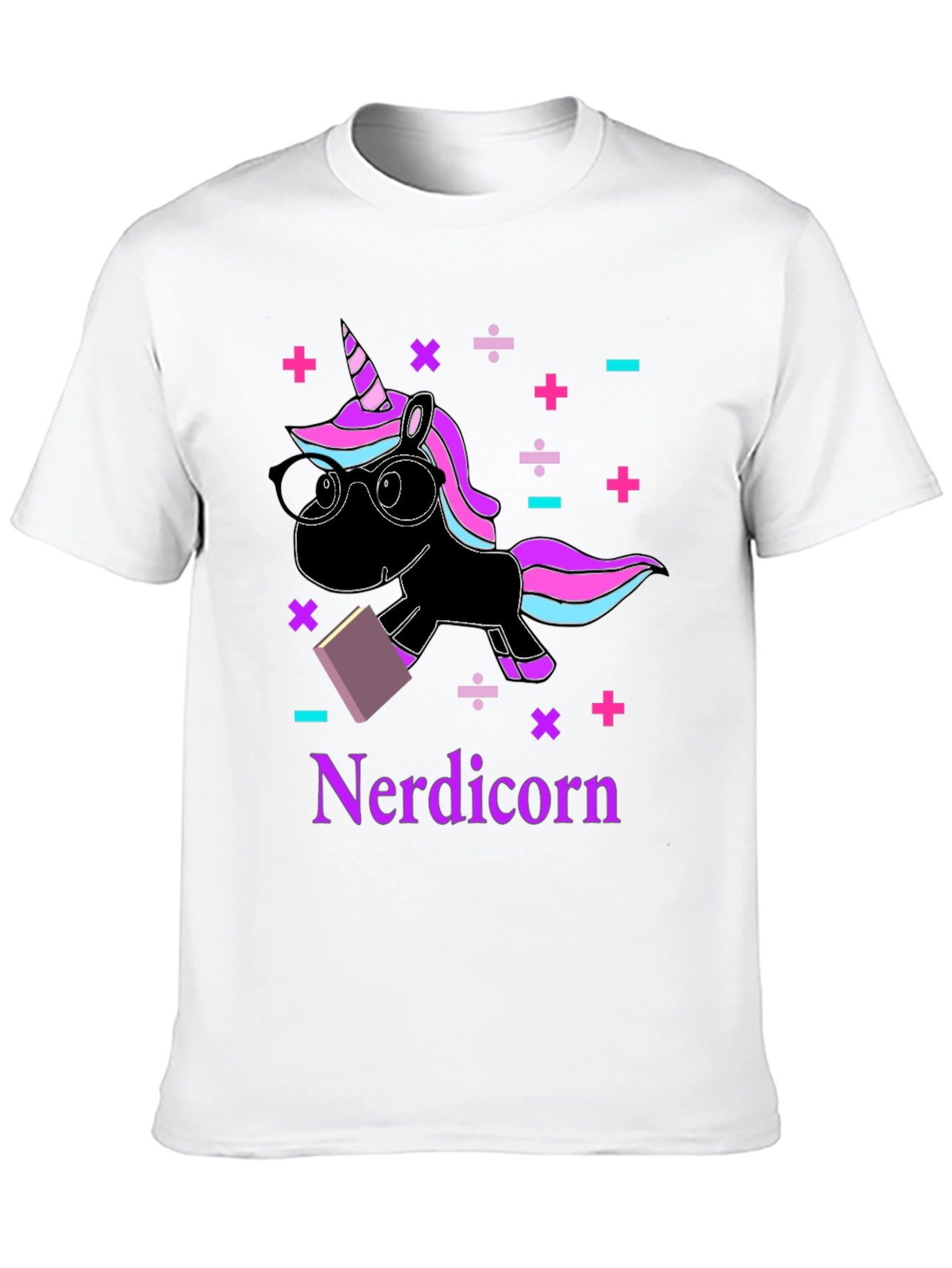Black Nerdicorn T-Shirt - Funny Unicorn Graphic Tee view 10