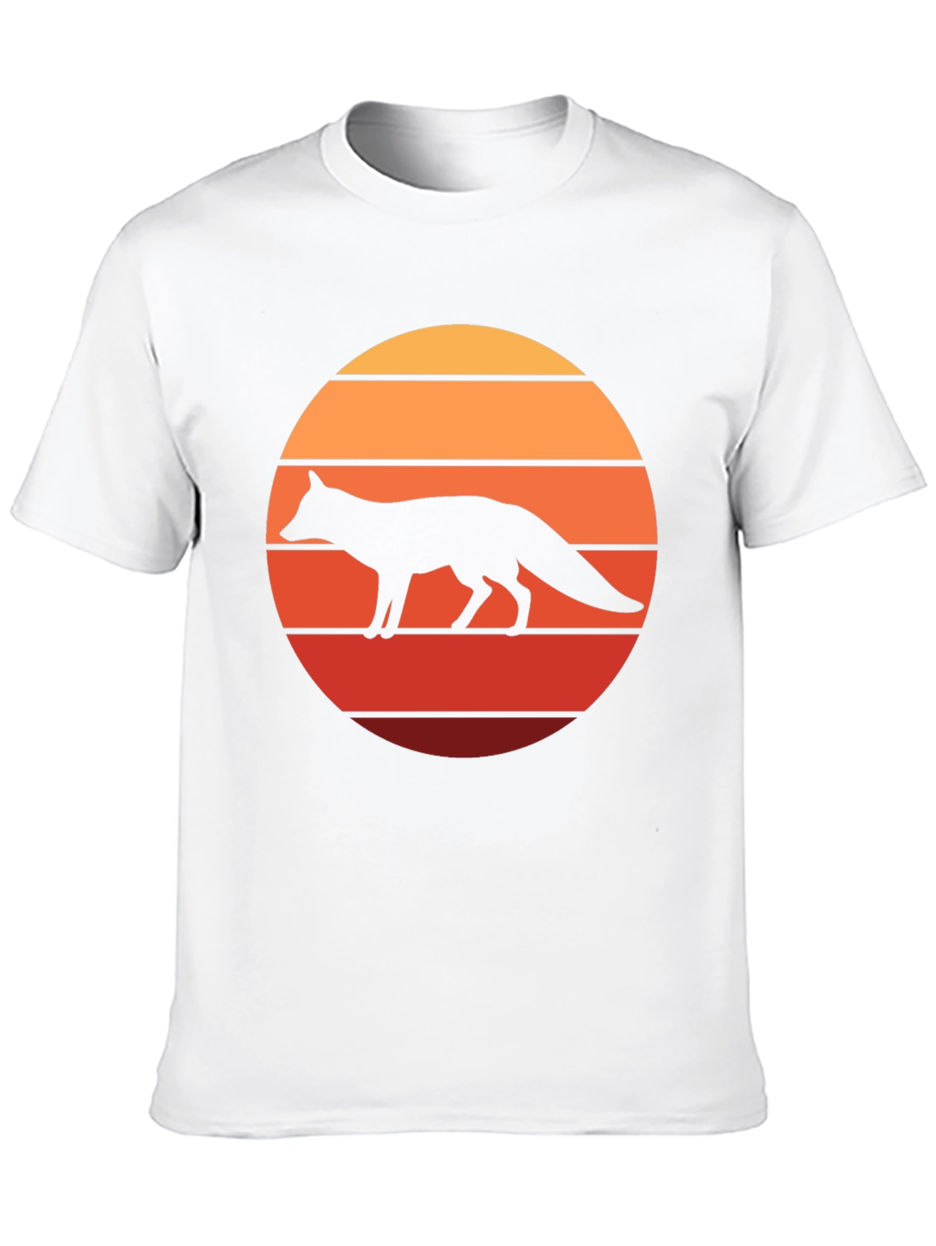 Black Retro Fox Sunset Graphic Tee view 10