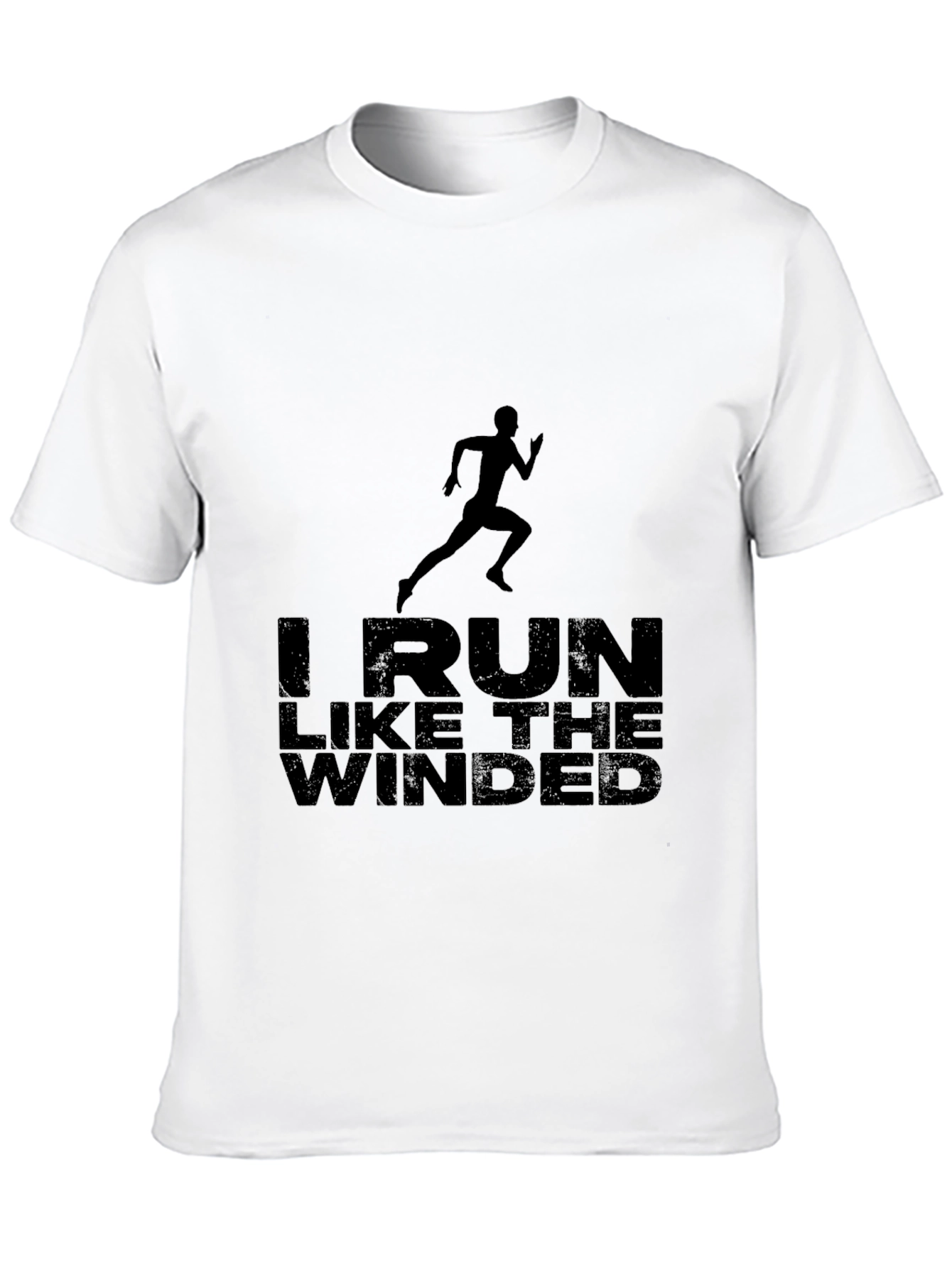 Black I Run Like The Winded Graphic T-Shirt view 10